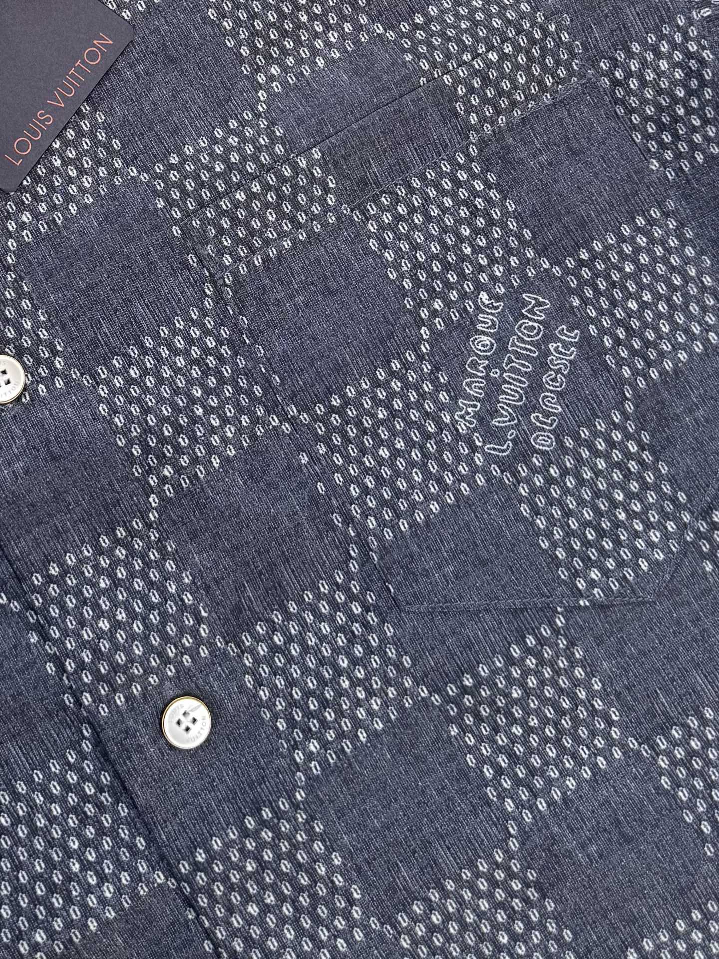 Louis Vuitton Damier Denim Chambray Workwear Shirt（1AFXLP）