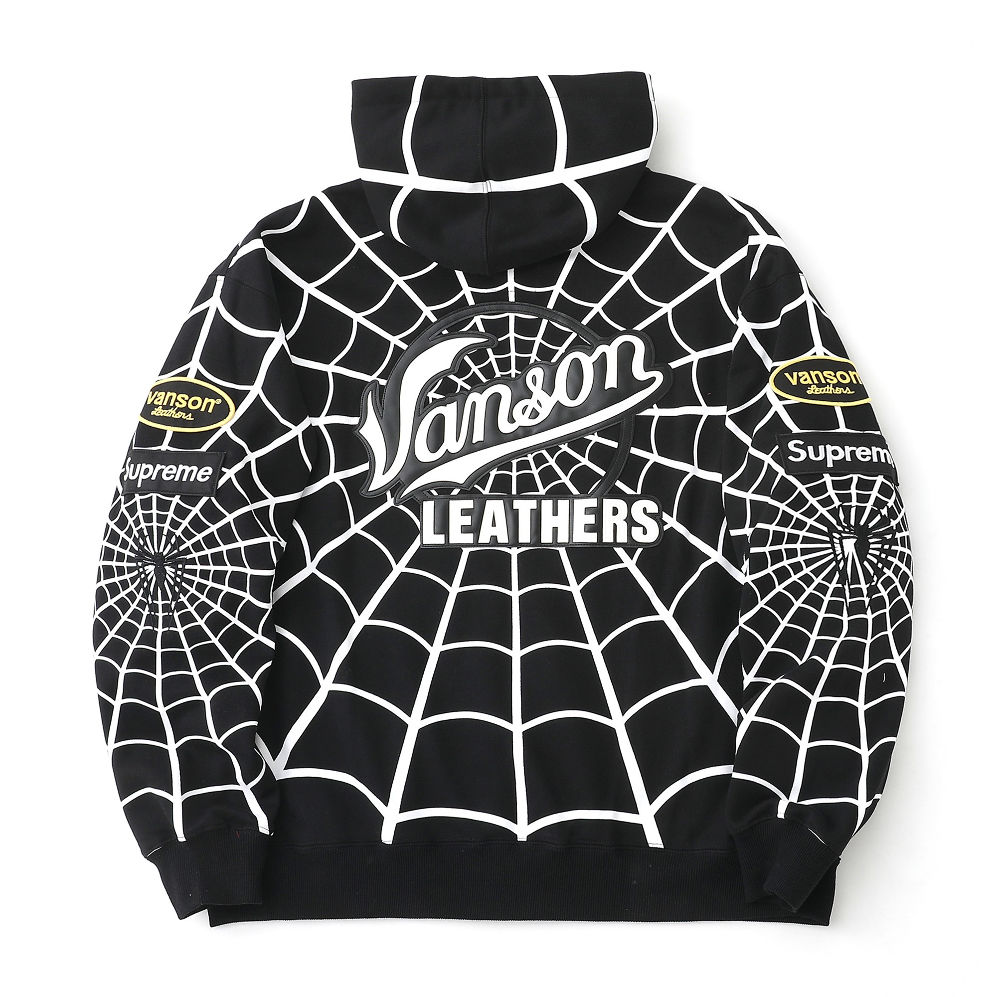 Supreme x Vanson Leathers Spider-Man Zip Up Hooded Sweatshirt "Red"（SUP-SS26-301）