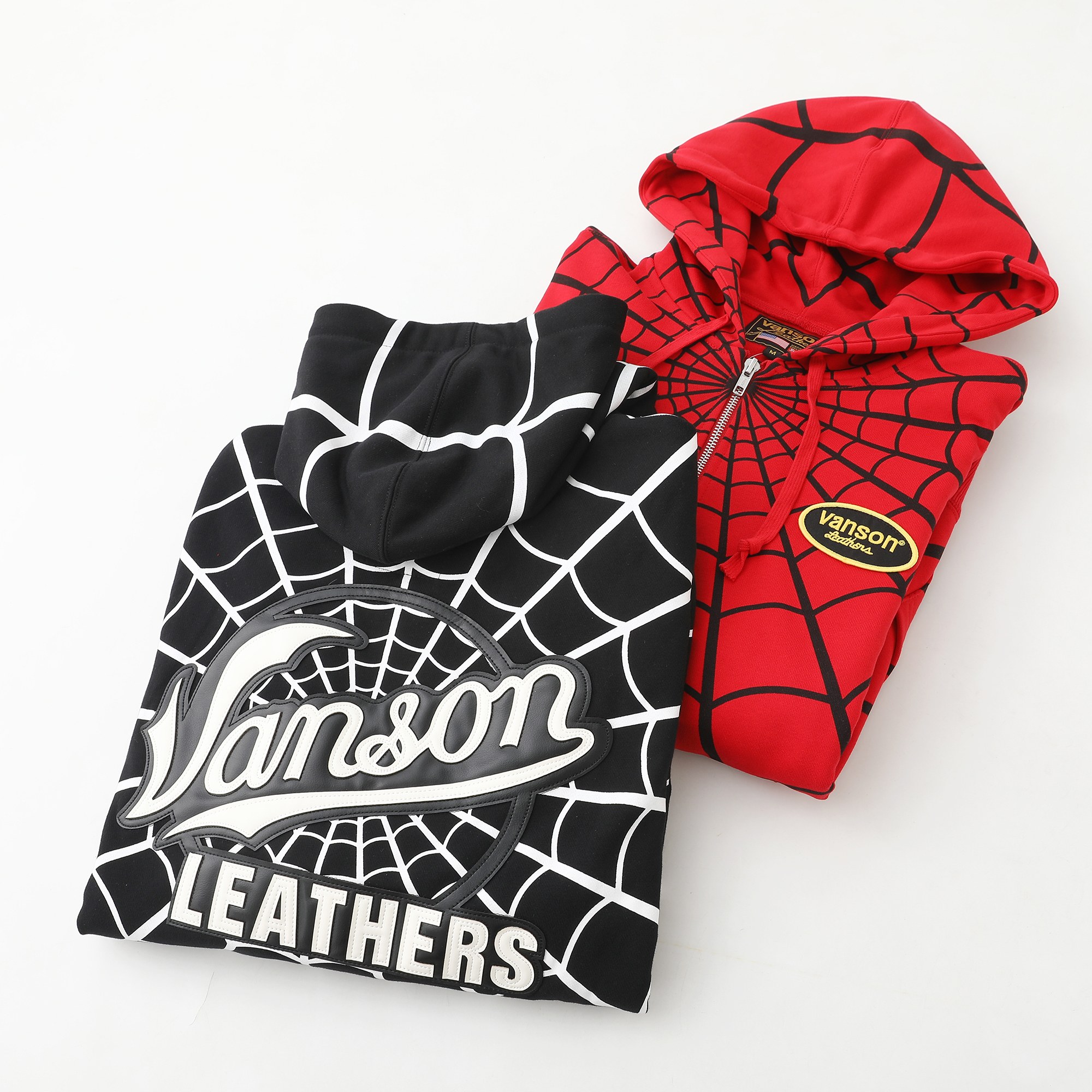 Supreme x Vanson Leathers Spider-Man Zip Up Hooded Sweatshirt "Red"（SUP-SS26-301）