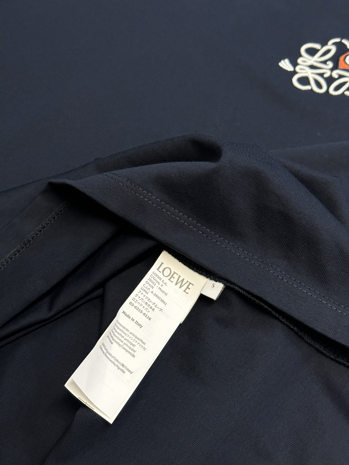 LOEWE Cotton Loose Fit T-Shirt in Blue (H526Y22XD3-5110）