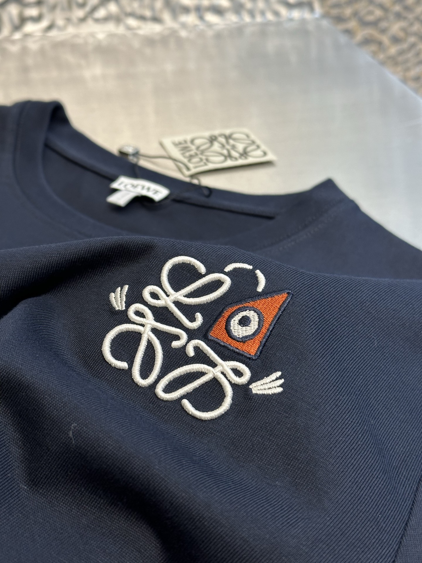 LOEWE Cotton Loose Fit T-Shirt in Blue (H526Y22XD3-5110）