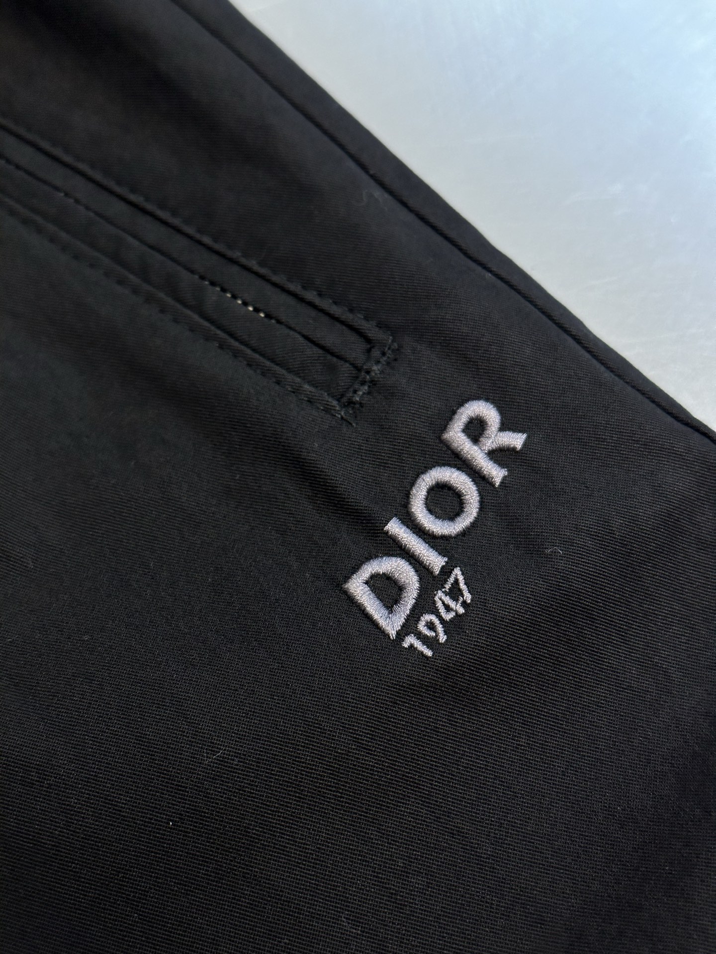 Dior Mountain Track Pants, Black Blend Cotton Twill（613C141A3068-C988）