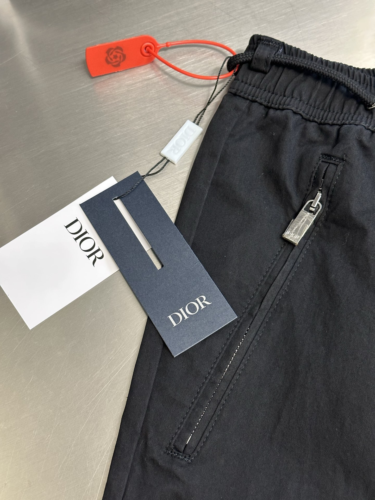 Dior Mountain Track Pants, Black Blend Cotton Twill（613C141A3068-C988）