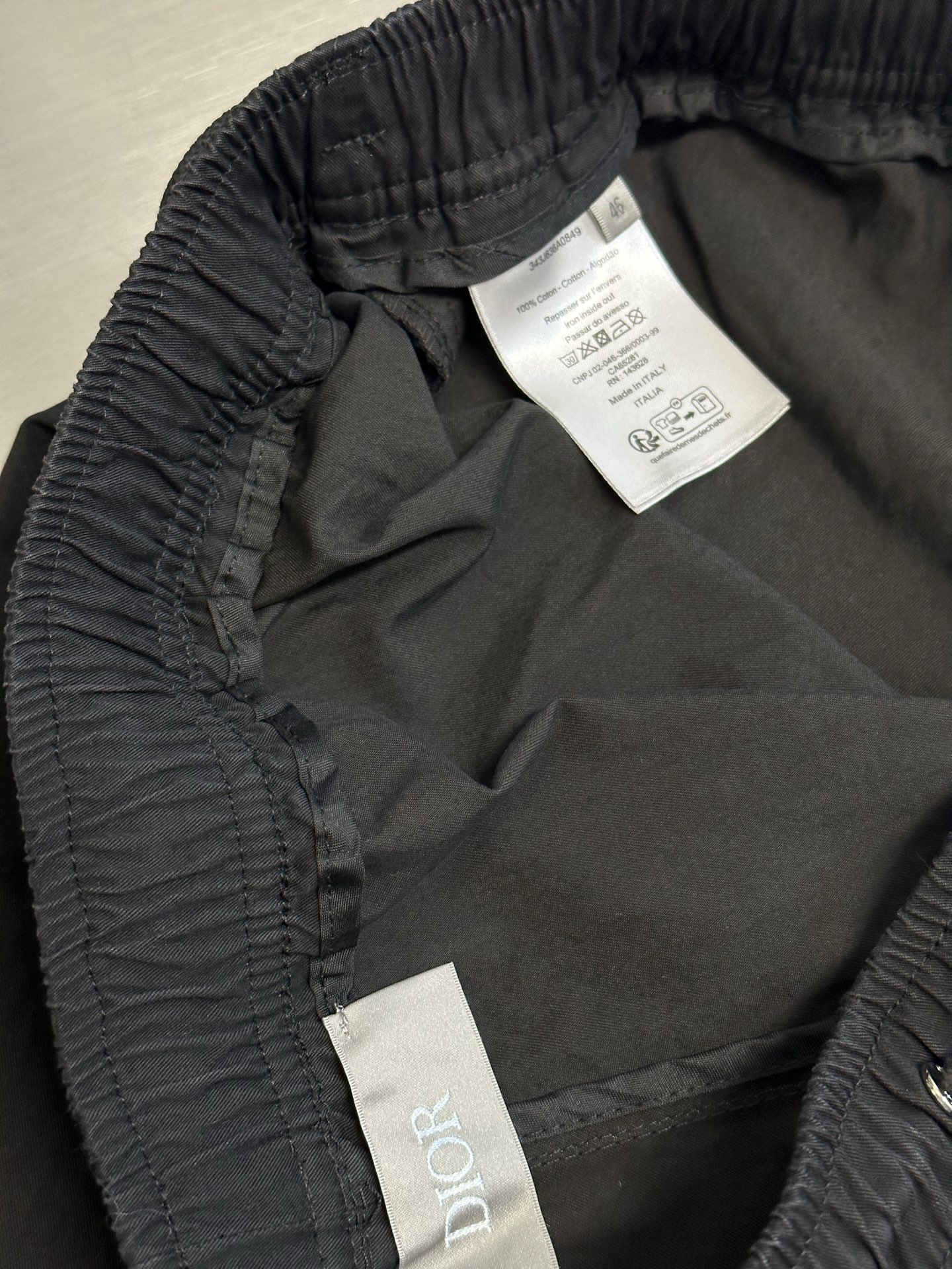 Dior Mountain Track Pants, Black Blend Cotton Twill（613C141A3068-C988）
