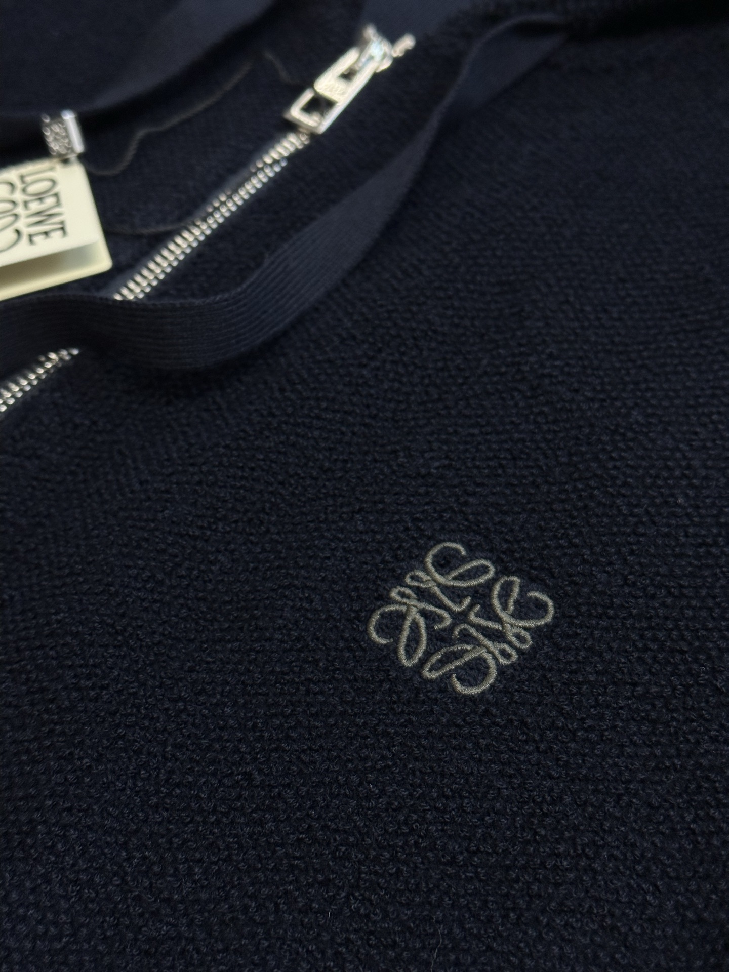 LOEWE Wool Anagram Zip-Up Hoodie (H526Y16KAT-5110）