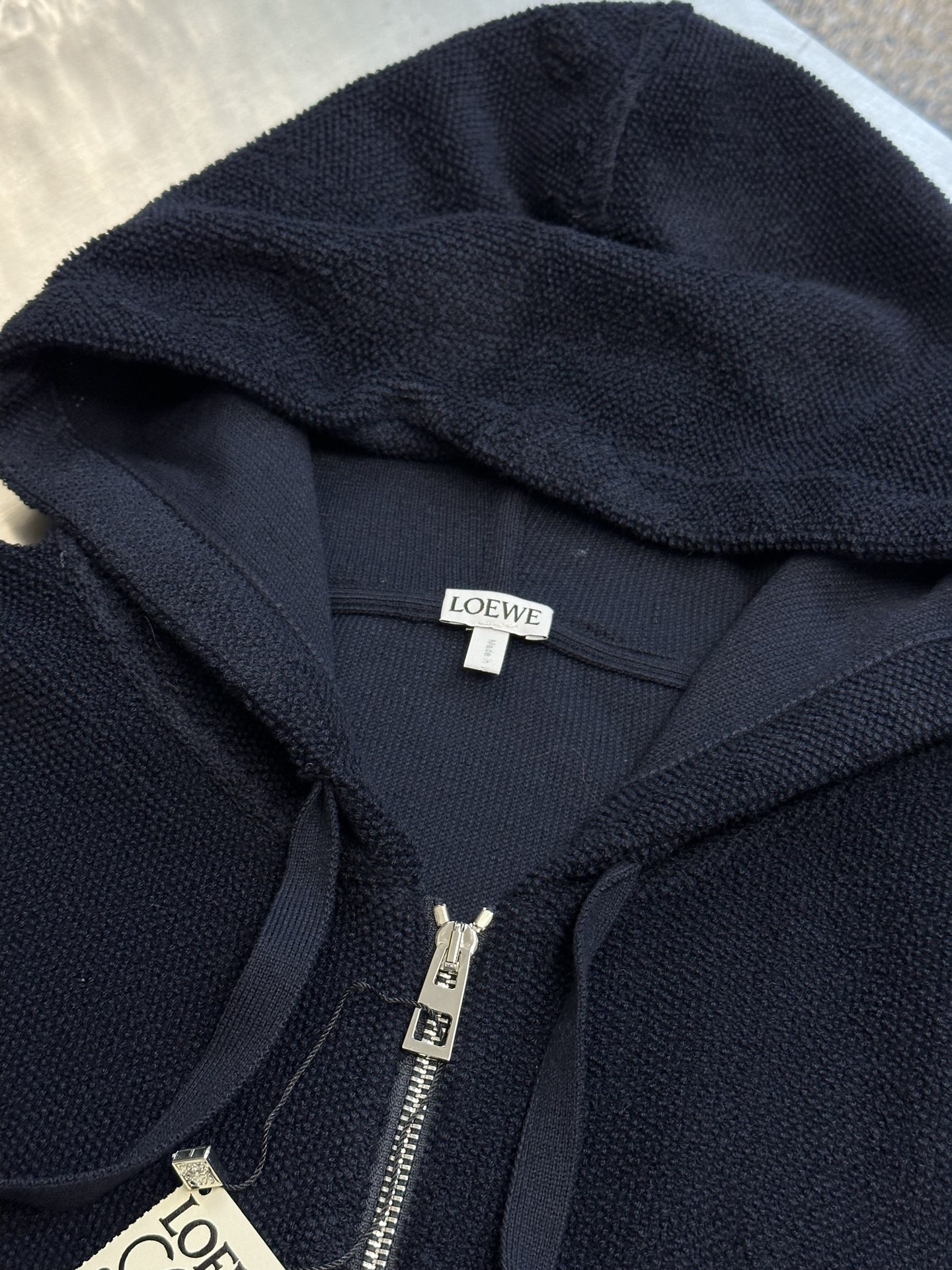 LOEWE Wool Anagram Zip-Up Hoodie (H526Y16KAT-5110）