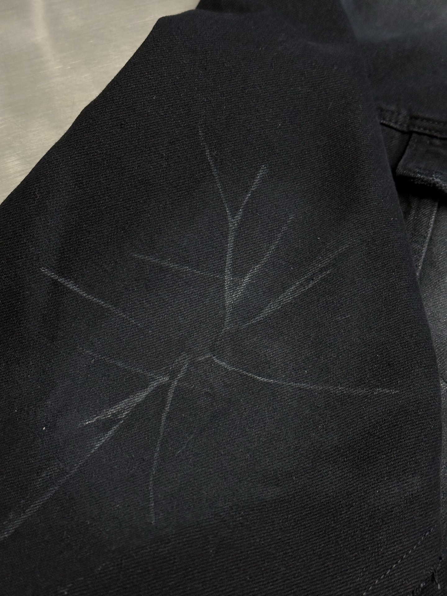 BALENCIAGA Two-Tone Denim And Jersey Jacket（850703TTW671037）