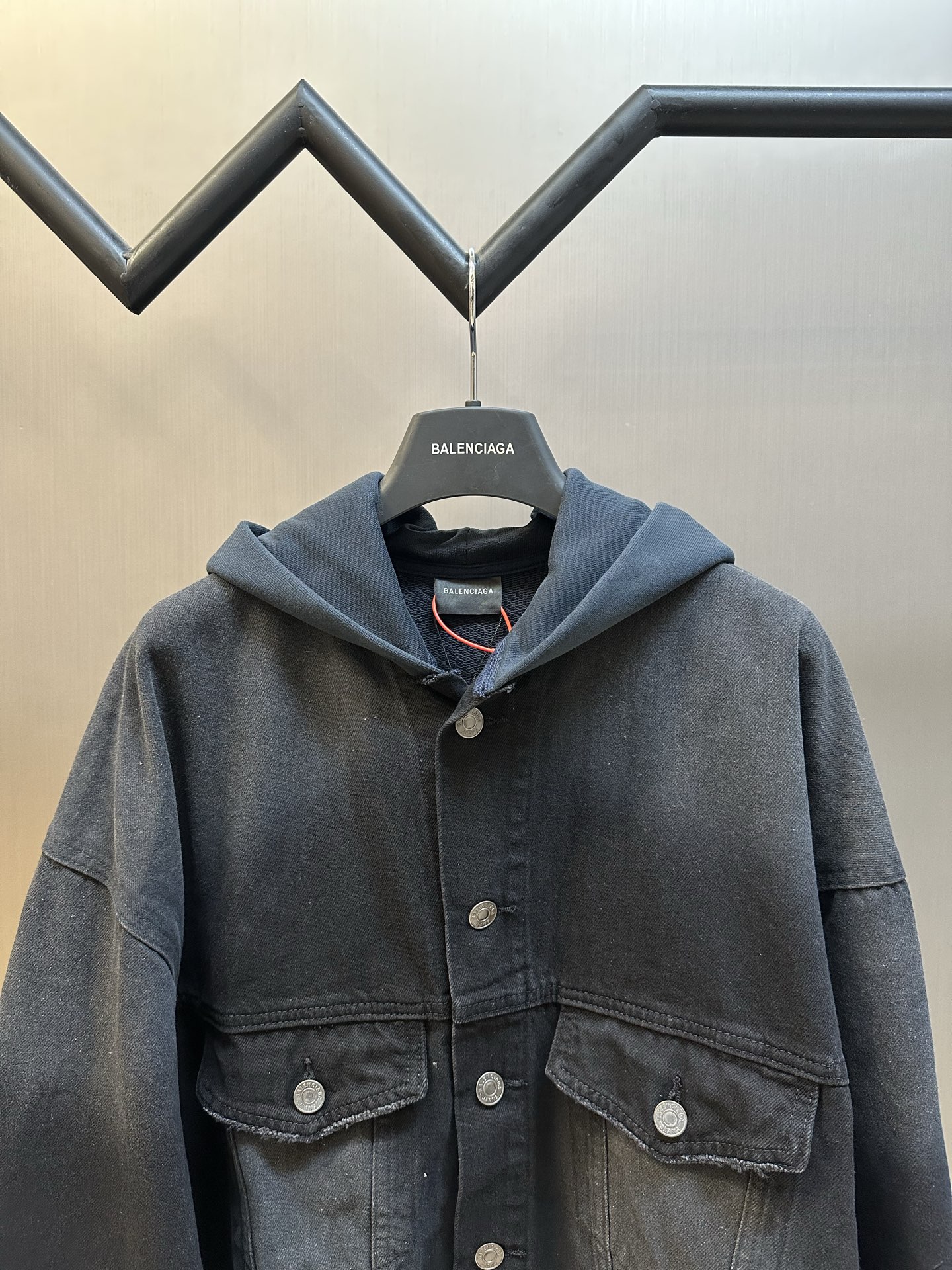 BALENCIAGA Two-Tone Denim And Jersey Jacket（850703TTW671037）