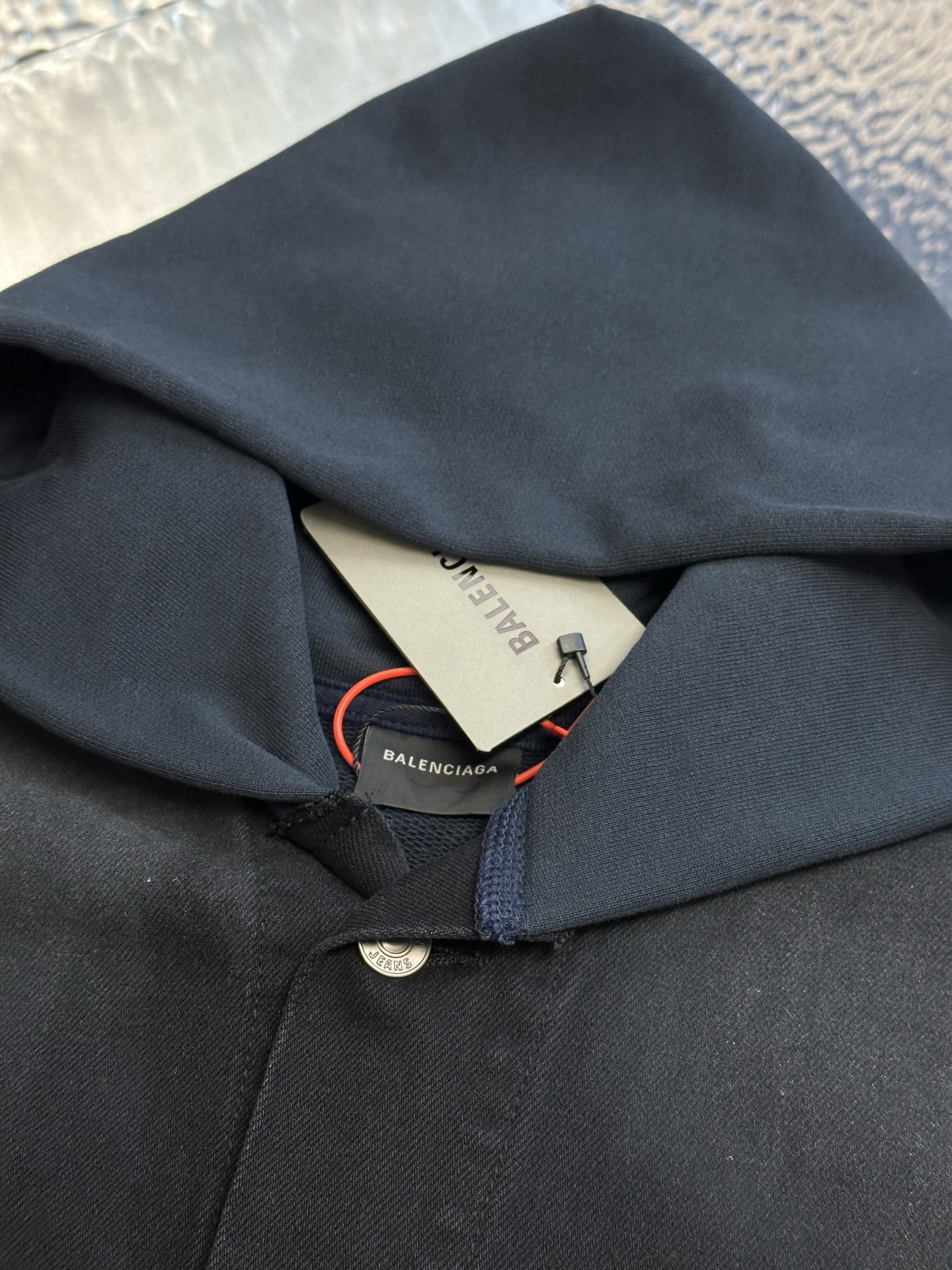 BALENCIAGA Two-Tone Denim And Jersey Jacket（850703TTW671037）