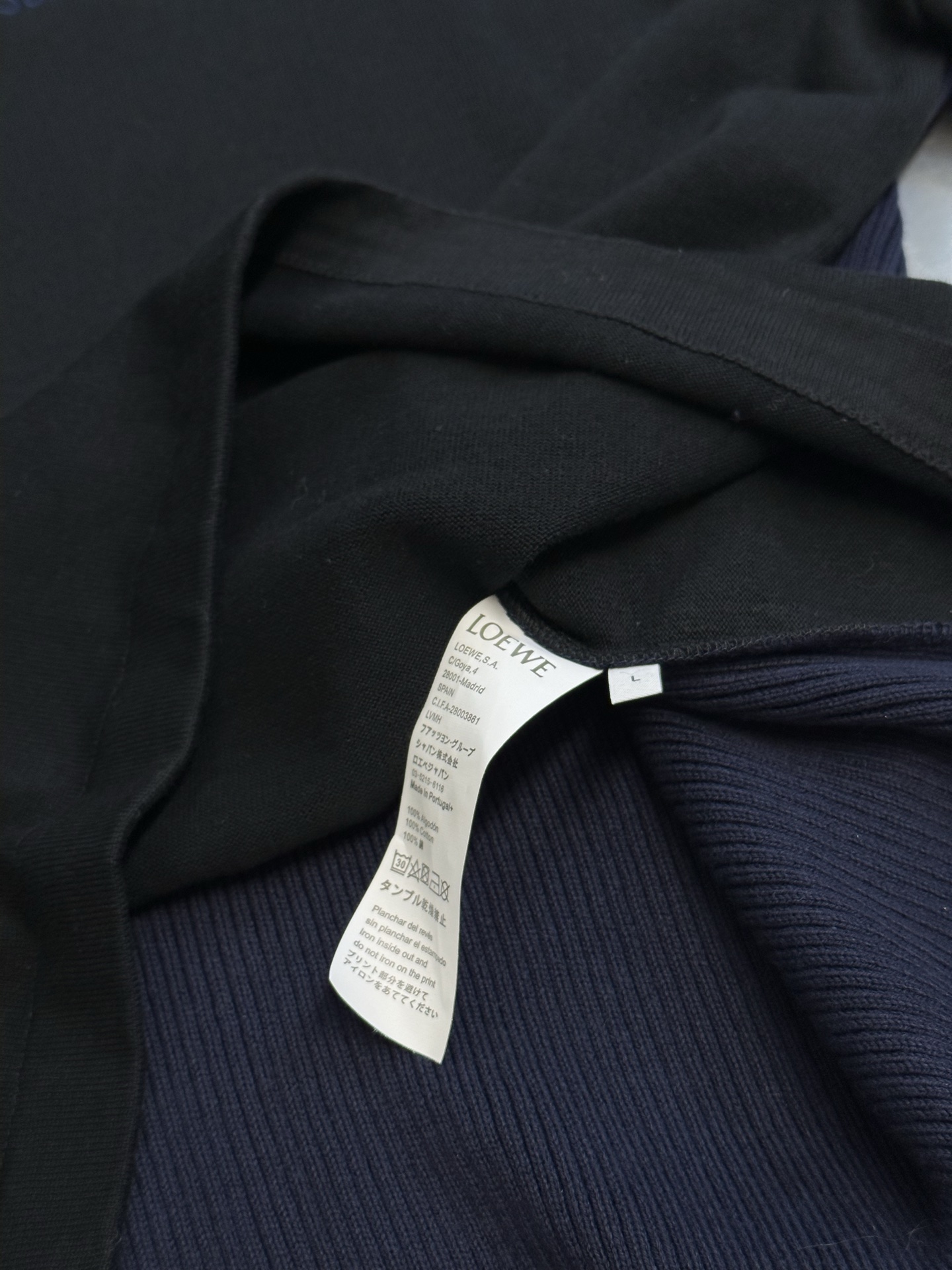 LOEWE cotton blend long-sleeved top (H526Y23X95-6817）