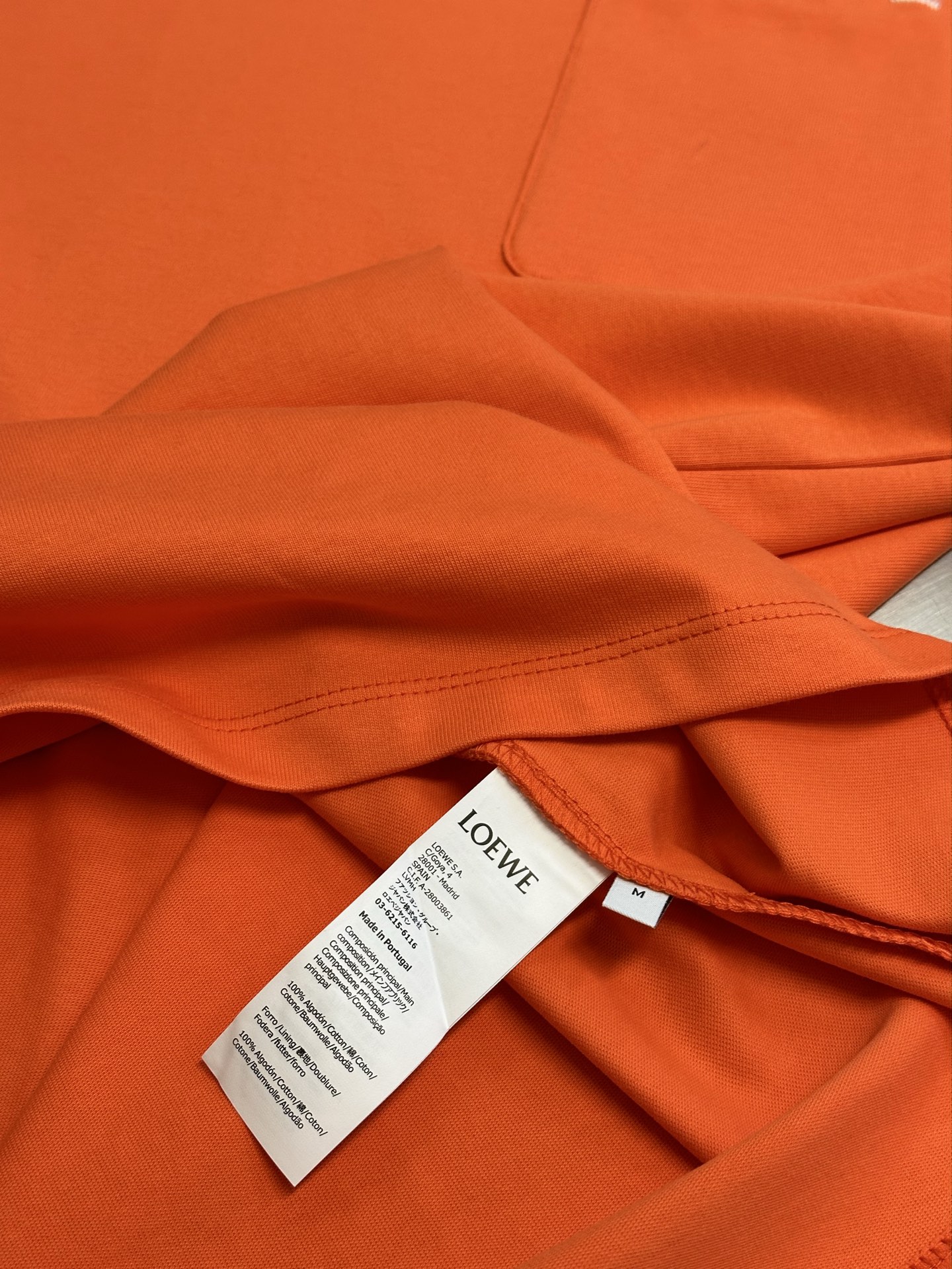 LOEWE Men T Shirts H526Y22XDE 9100 Orange (H526Y22XDE-9100）