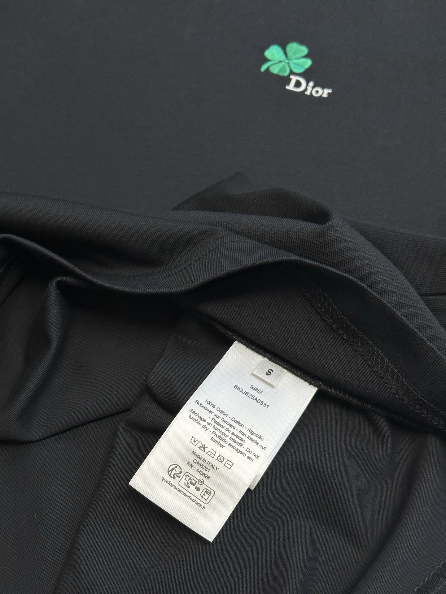 Dior Clover graphic embroidered T-shirt（683J614A3036_C986）