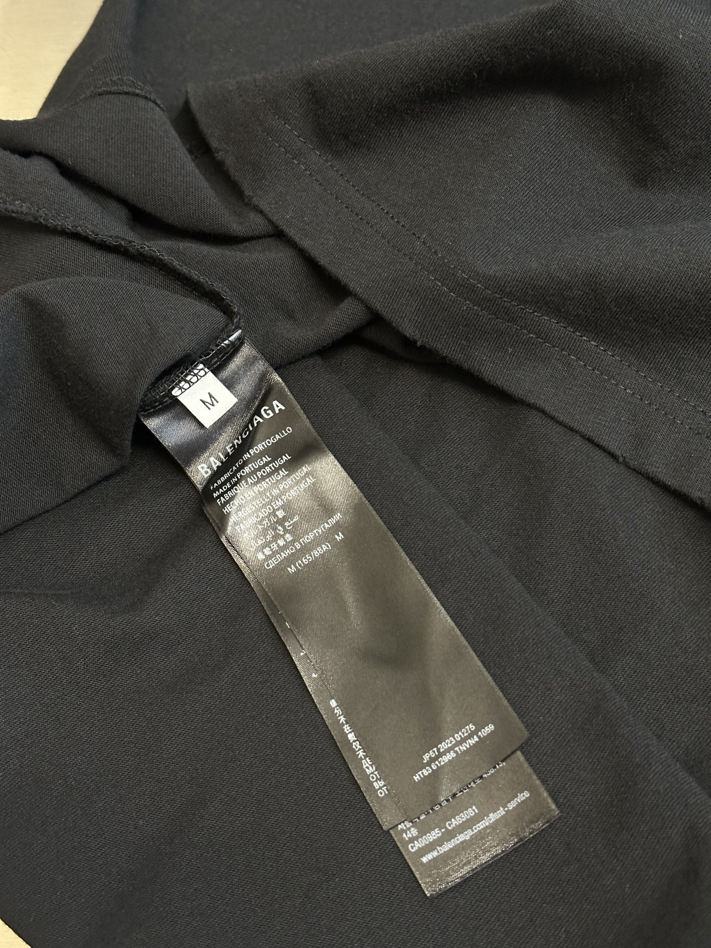 BALENCIAGA Hand-Drawn BB Icon T-shirt Medium Fit "Black"（612966TNVN41059）