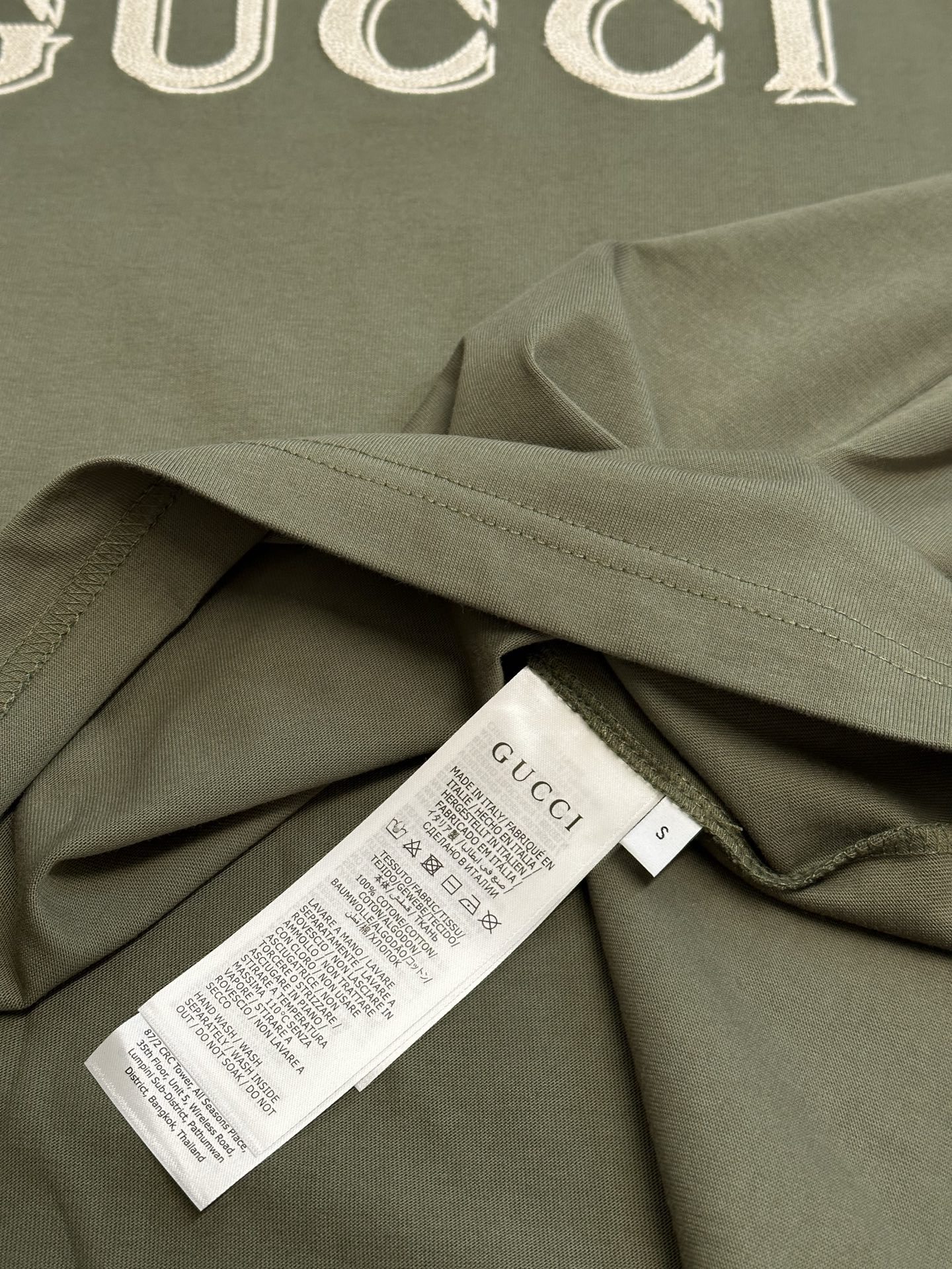 GUCCI Cotton jersey T-shirt with embroidery（‎798115 XJHN3 3254）