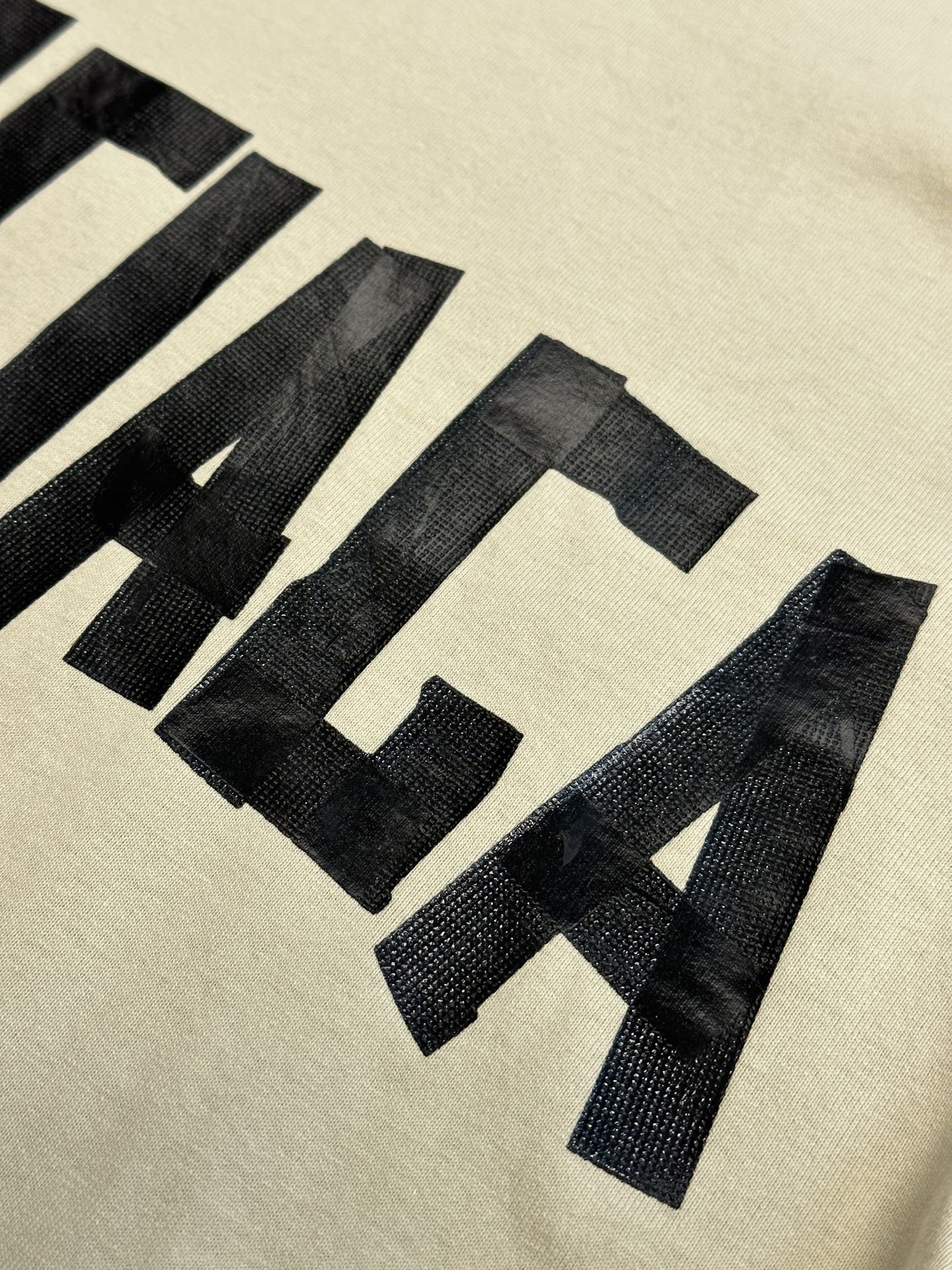 BALENCIAGA Tape Type T-Shirt Medium Fit "Beige" (764235TSVK19501）