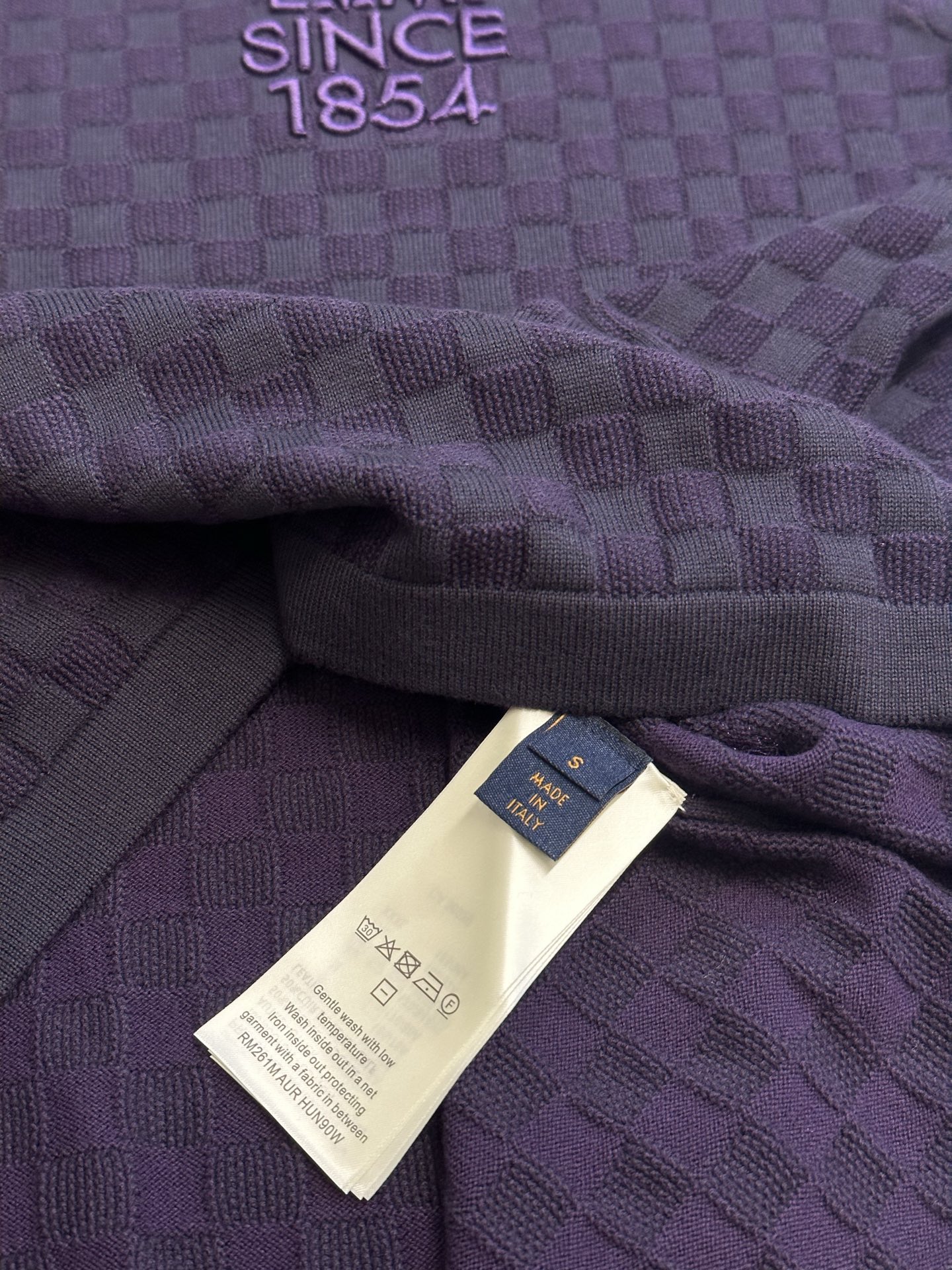 Louis Vuitton DAMIER Jacquard Short-Sleeve Crew Neck Shirt（1AJTVG）