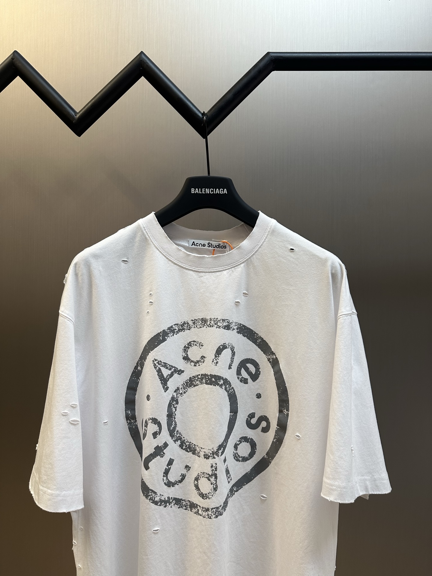 Acne Studios White Logo T-shirt 'Optic White'  (CL0294-183）