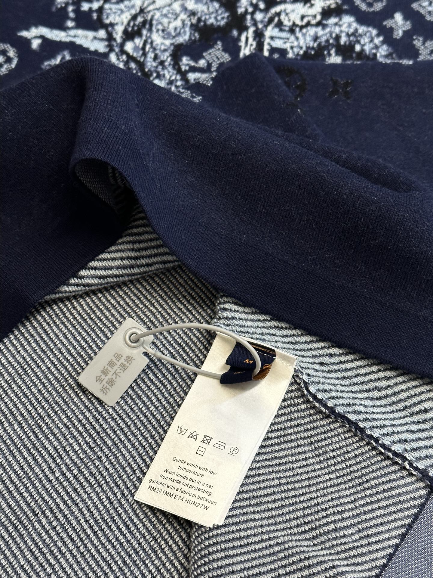 LOUIS VUITTON short-sleeved jacquard crew neck shirt（1AJBVD）