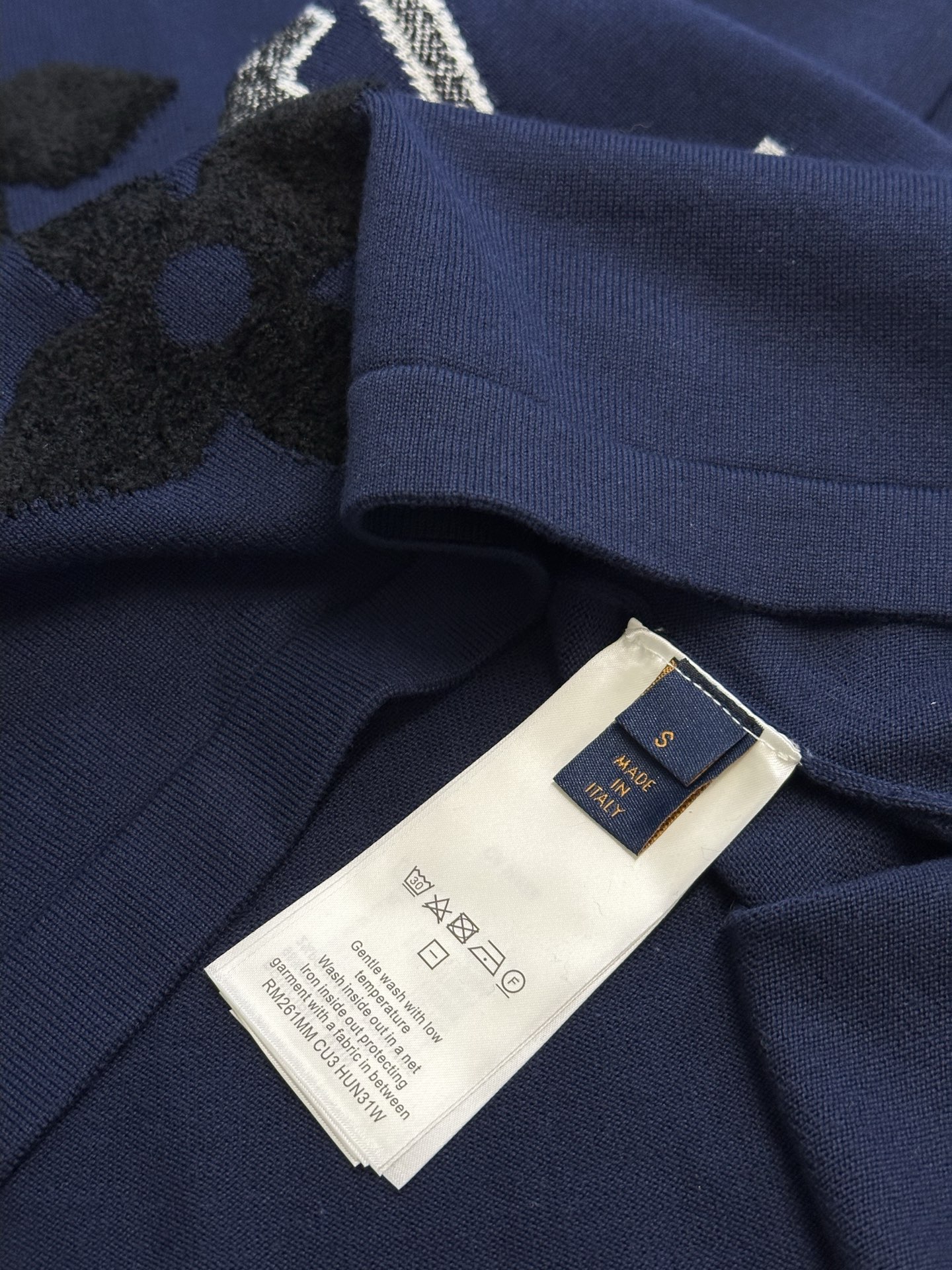 Louis Vuitton Monogram Pattern Short-Sleeve Knit Crew Neck Top（1AJBW9）