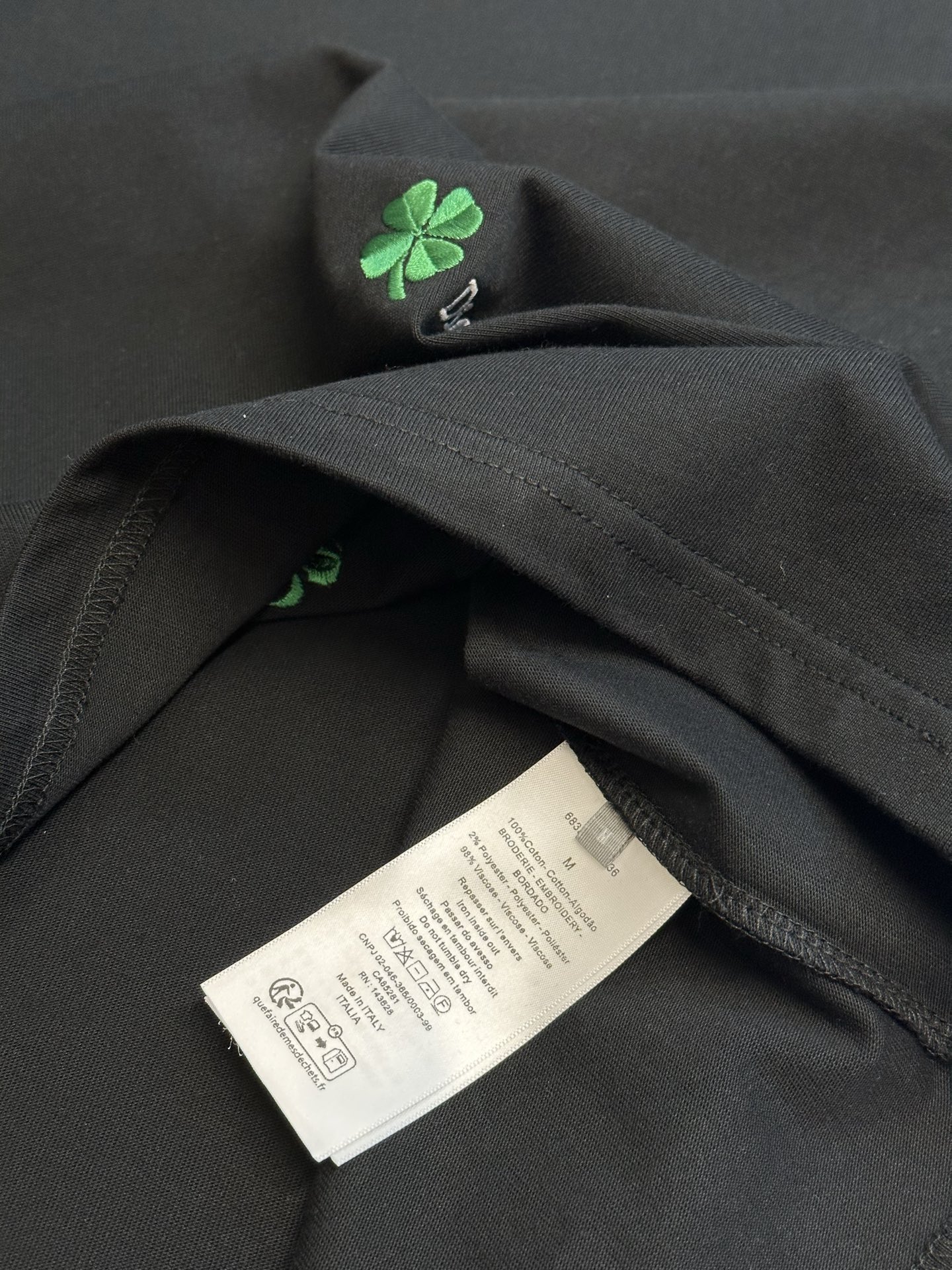 Dior clover embroidered T-shirt（683J615A3036-C986）