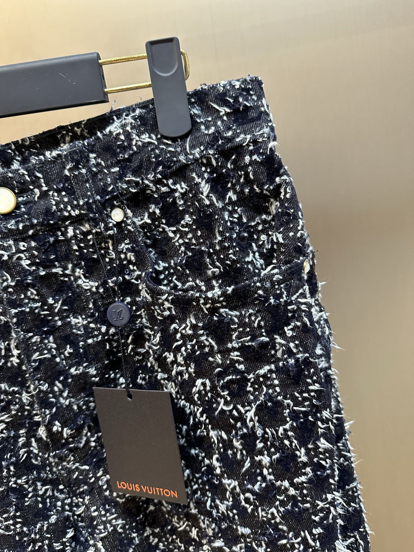 LOUIS VUITTON flocked Monogram skateboard jeans（1AHVD0）
