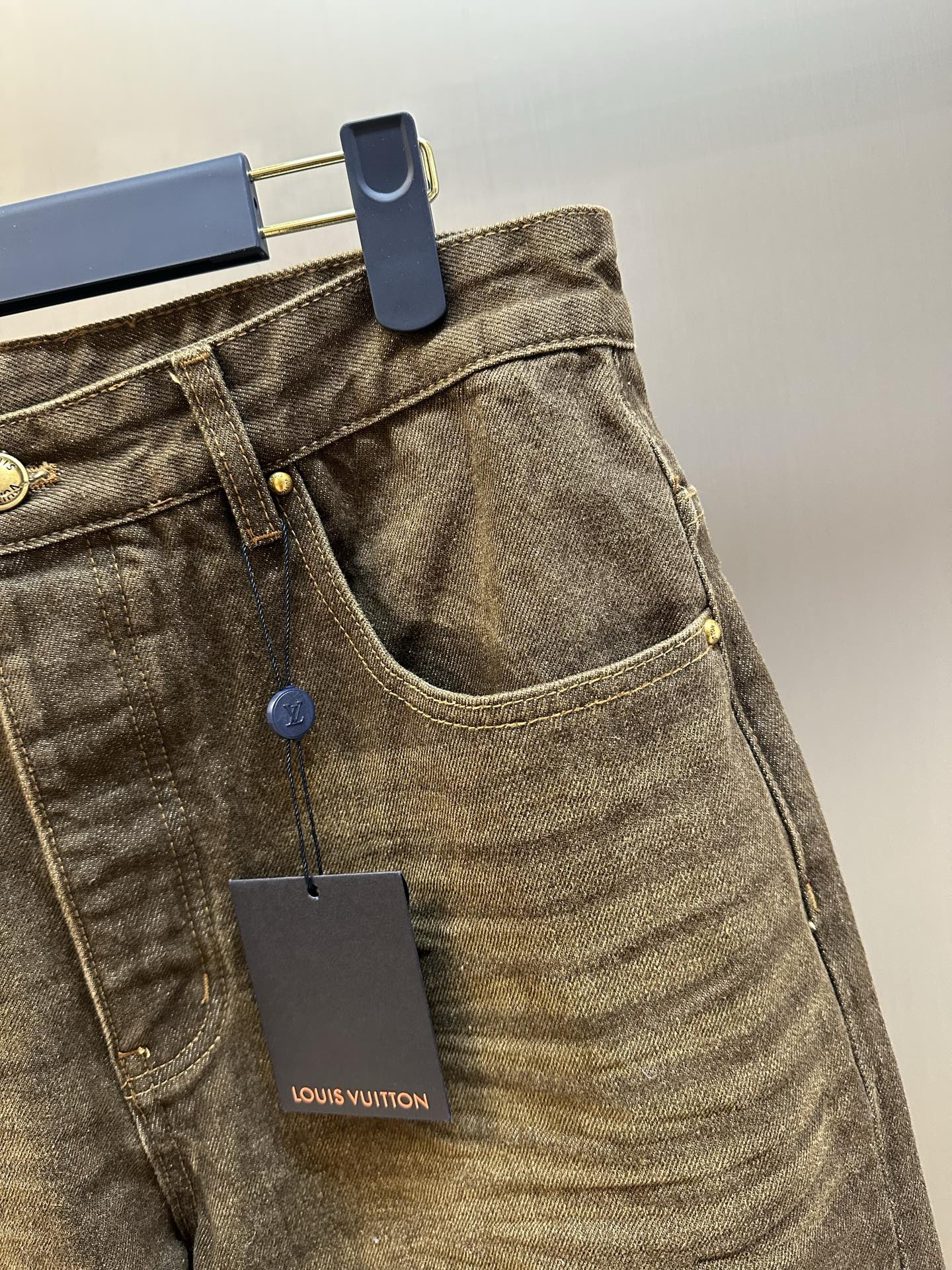 Louis Vuitton Coffee Indigo Denim Skate Pants（1AJUEJ）