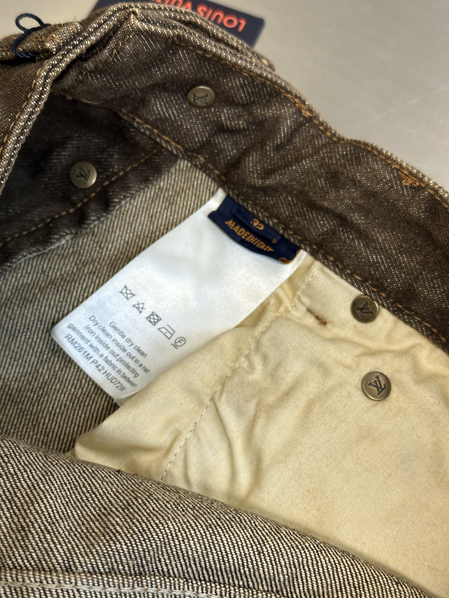 Louis Vuitton Coffee Indigo Denim Skate Pants（1AJUEJ）