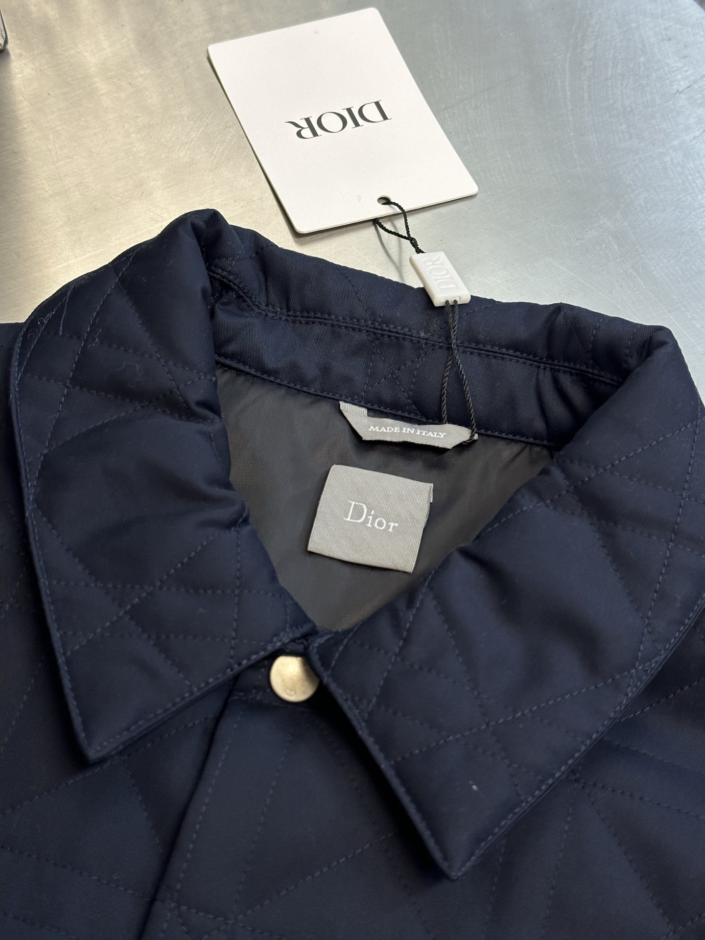 Dior overshirt with cannage motif quilting（683C549B3095-C540）