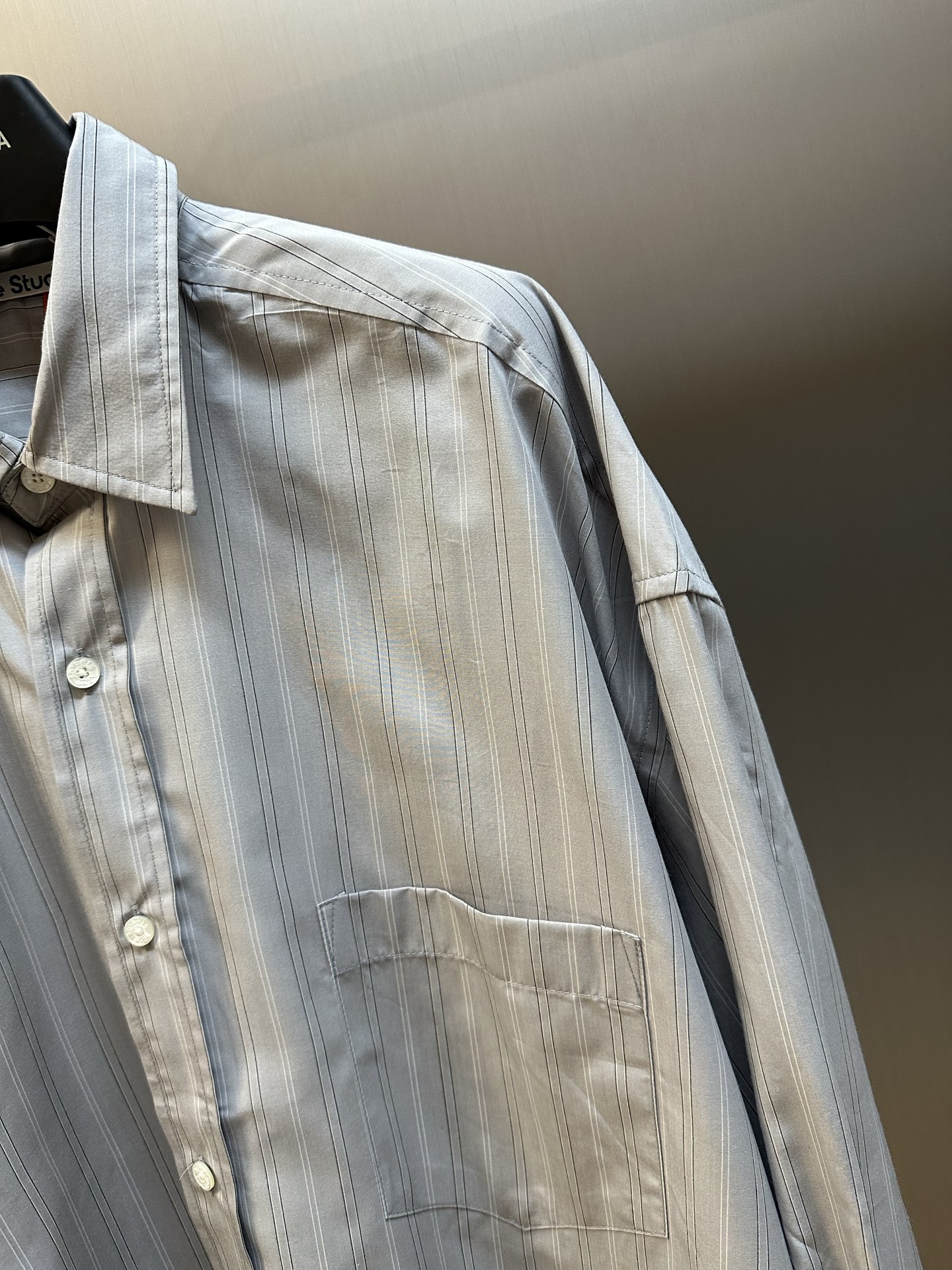 Acne Studios Striped Button-Down Shirt - Grey/Multicolor(BB0698-AM4）