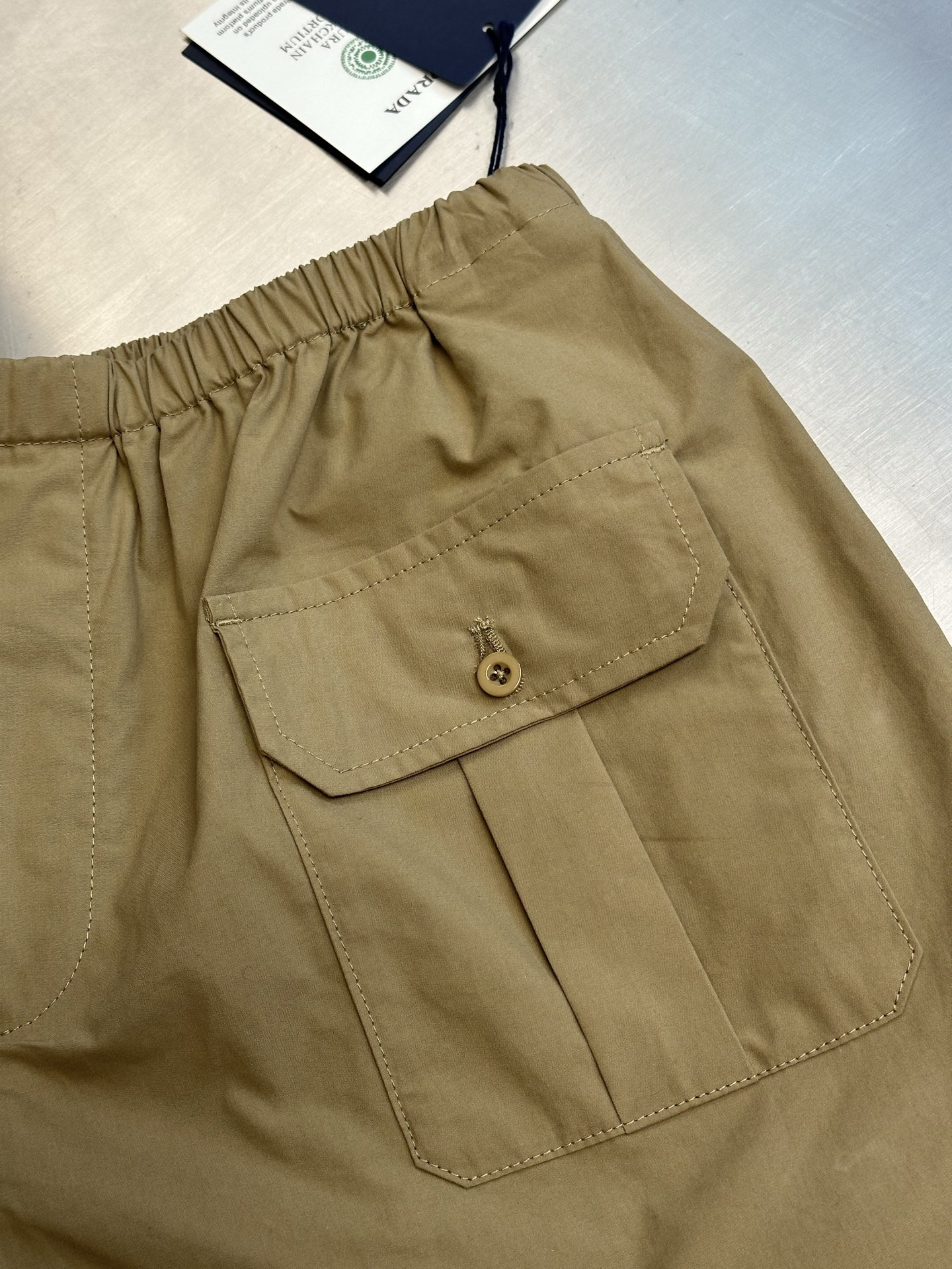 Prada Cotton poplin Bermudas (SPH538-18ZI-F0241-S-OOO）