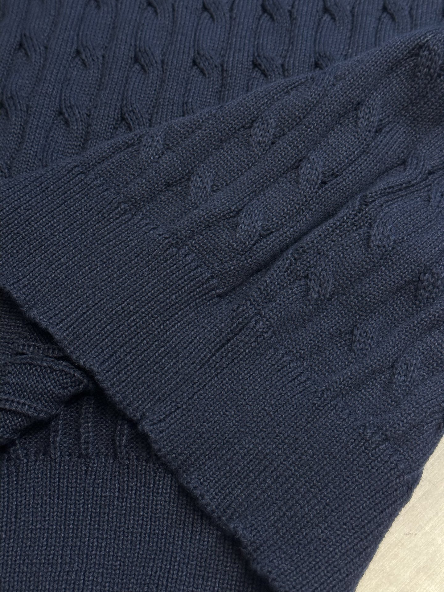 Polo Ralph Lauren Standard Edition Cable Knit Cotton Polo Collar Knit Sweater（MNPOSWE1N820014-400）