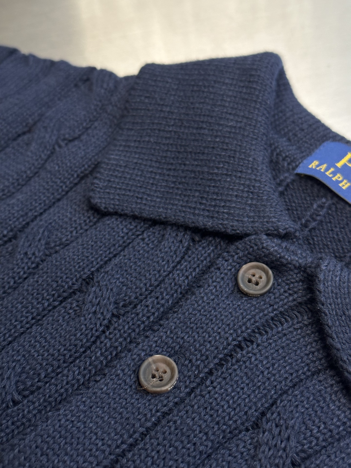 Polo Ralph Lauren Standard Edition Cable Knit Cotton Polo Collar Knit Sweater（MNPOSWE1N820014-400）