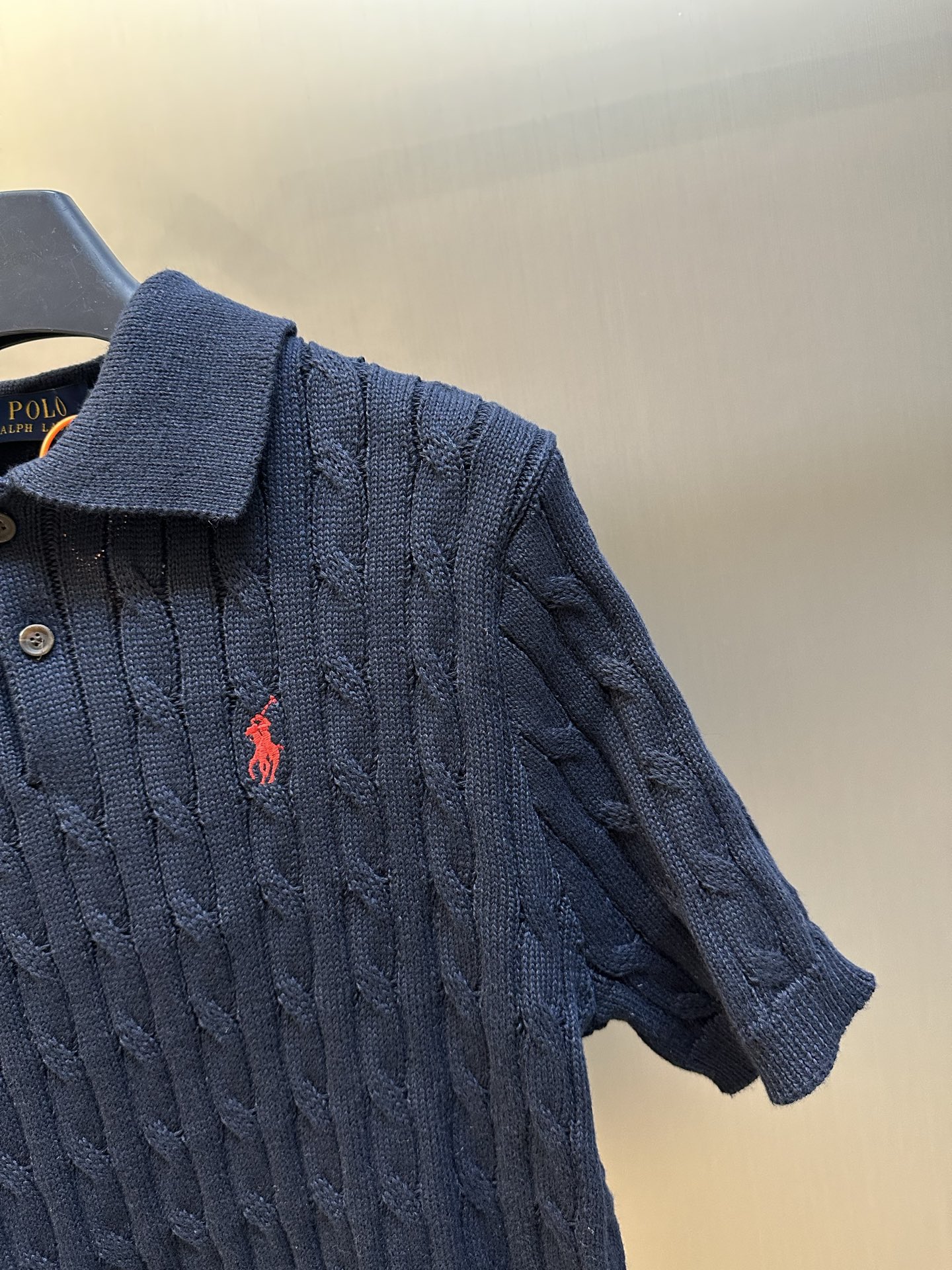 Polo Ralph Lauren Standard Edition Cable Knit Cotton Polo Collar Knit Sweater（MNPOSWE1N820014-400）