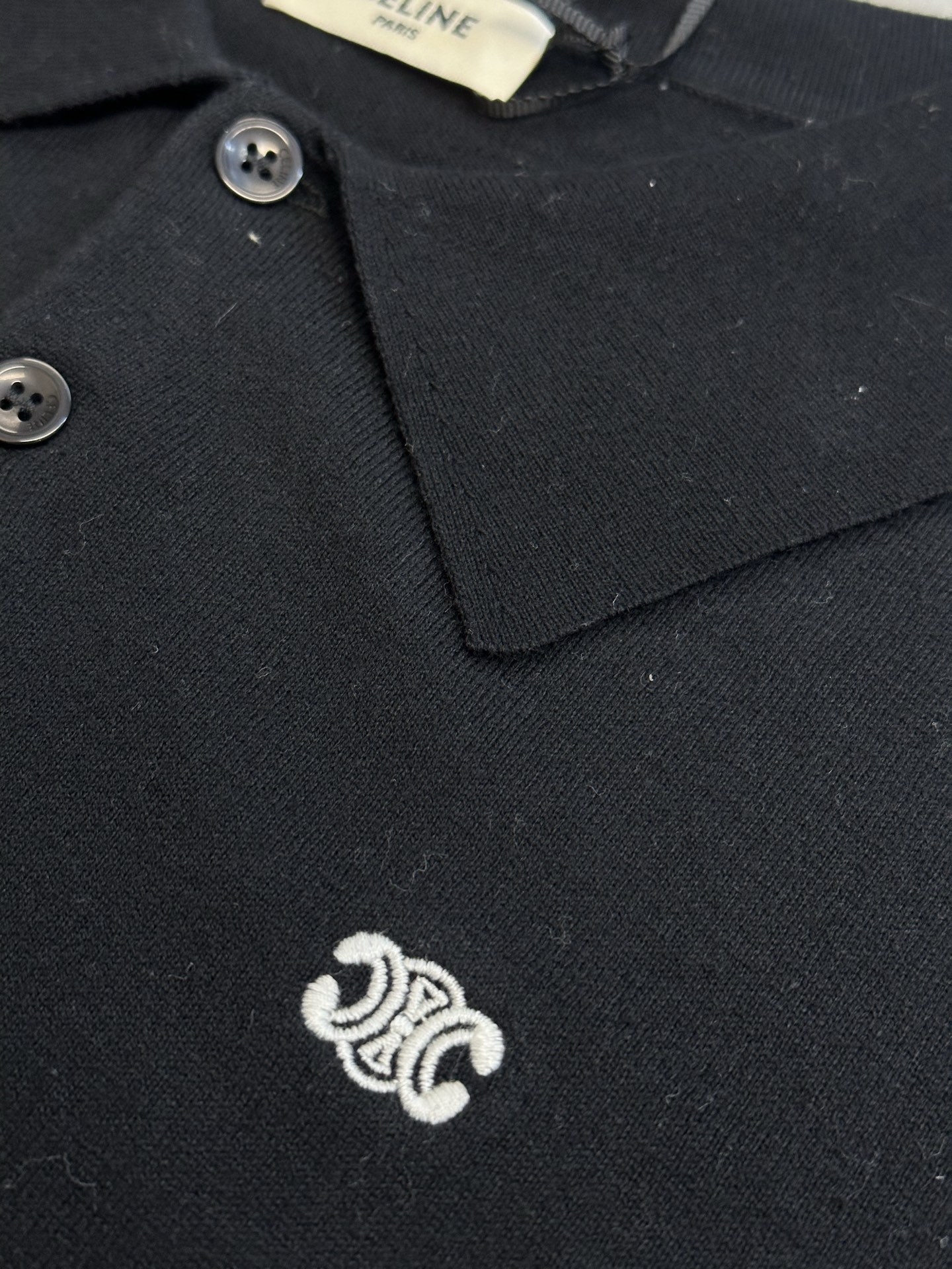 CELINE Triomphe Polo Shirt (Cotton) (2ADDT367Y-08GC）