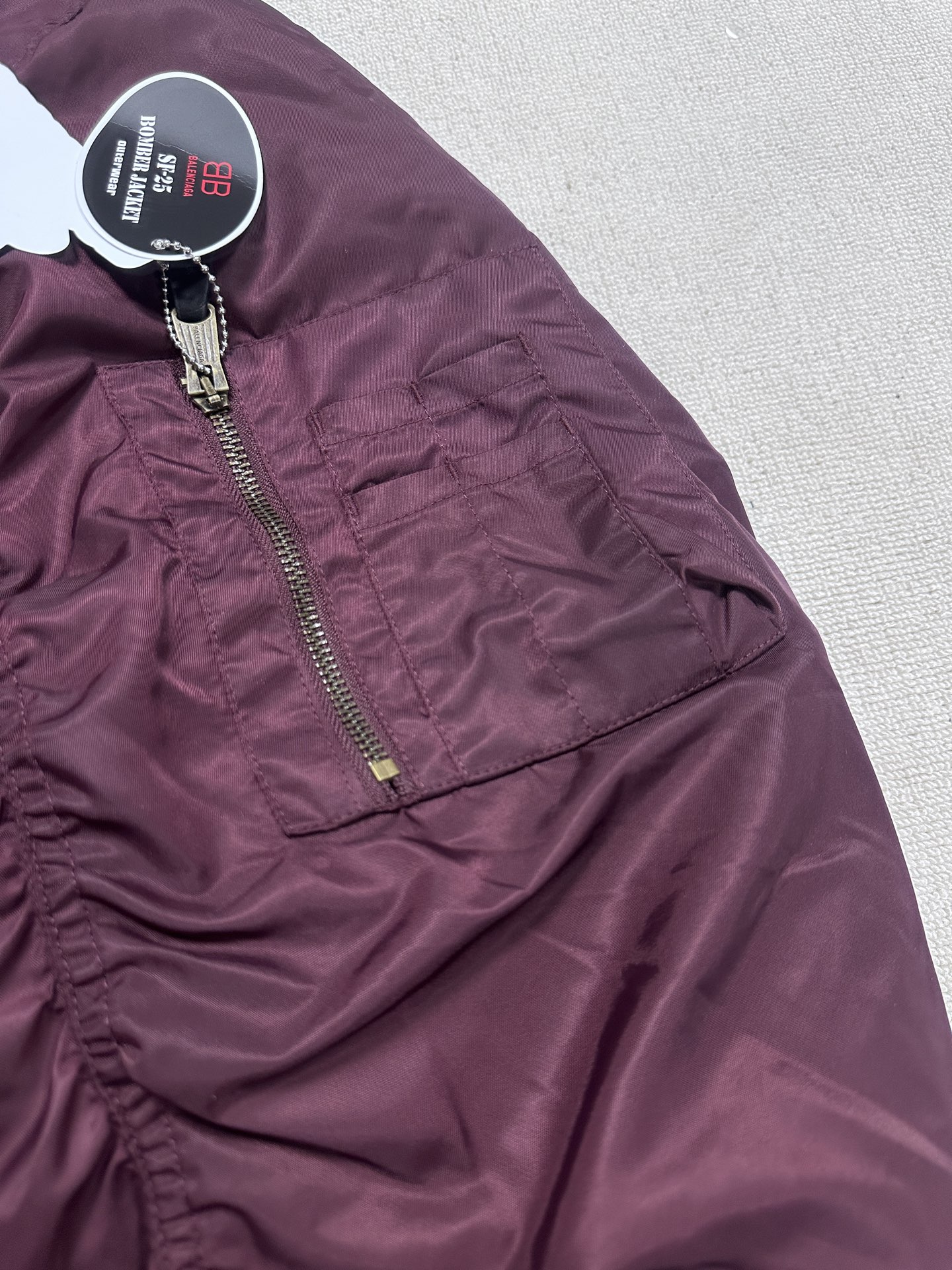 Balenciaga Bomber Jacket Large Fit in Dark Purple （839122TOO045441）
