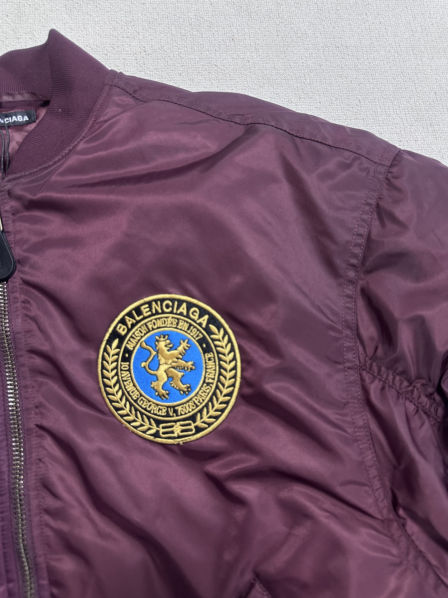 Balenciaga Bomber Jacket Large Fit in Dark Purple （839122TOO045441）