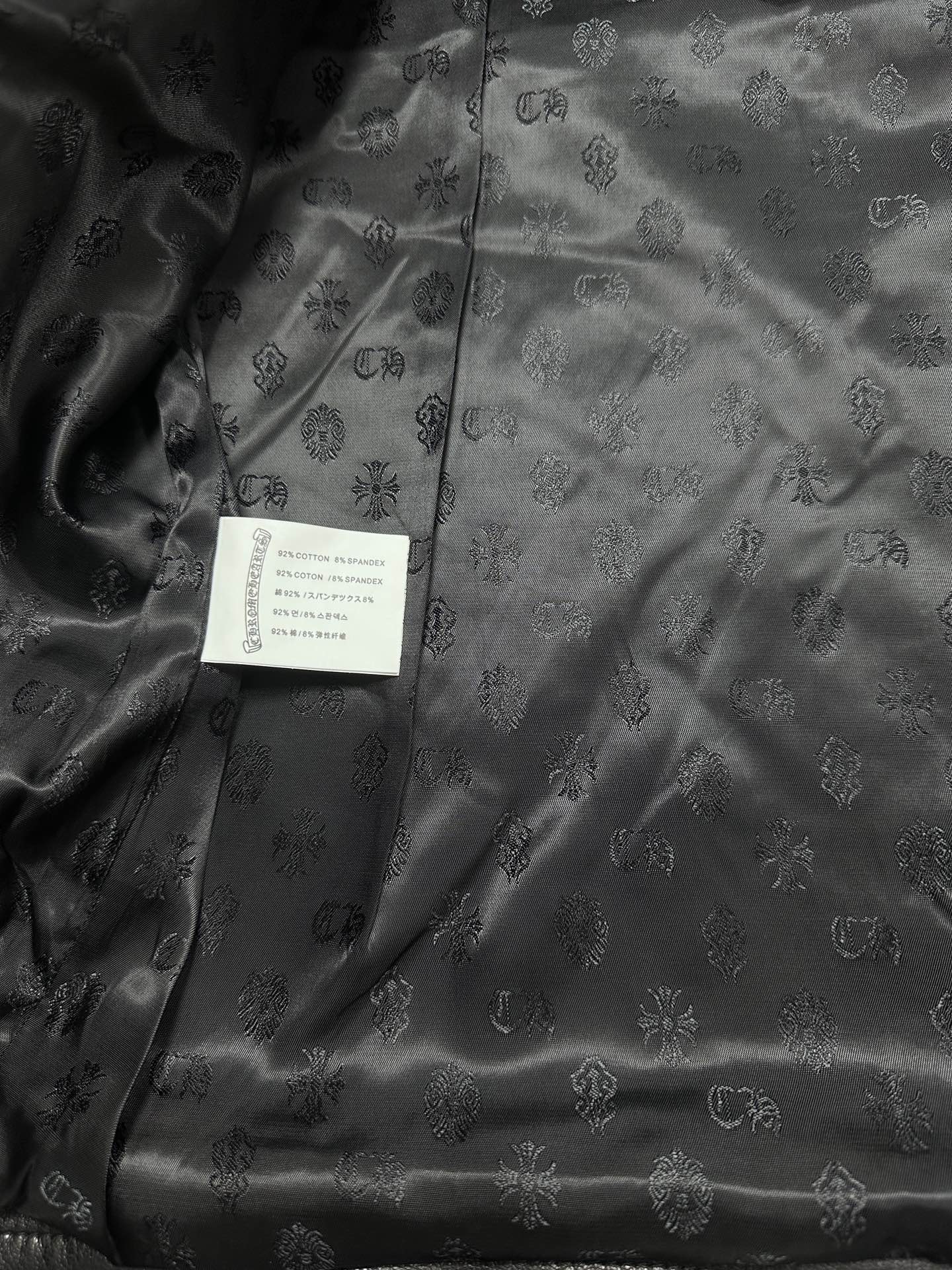 Chrome Hearts Flame vine embroidered leather jacket (CH-0000136）