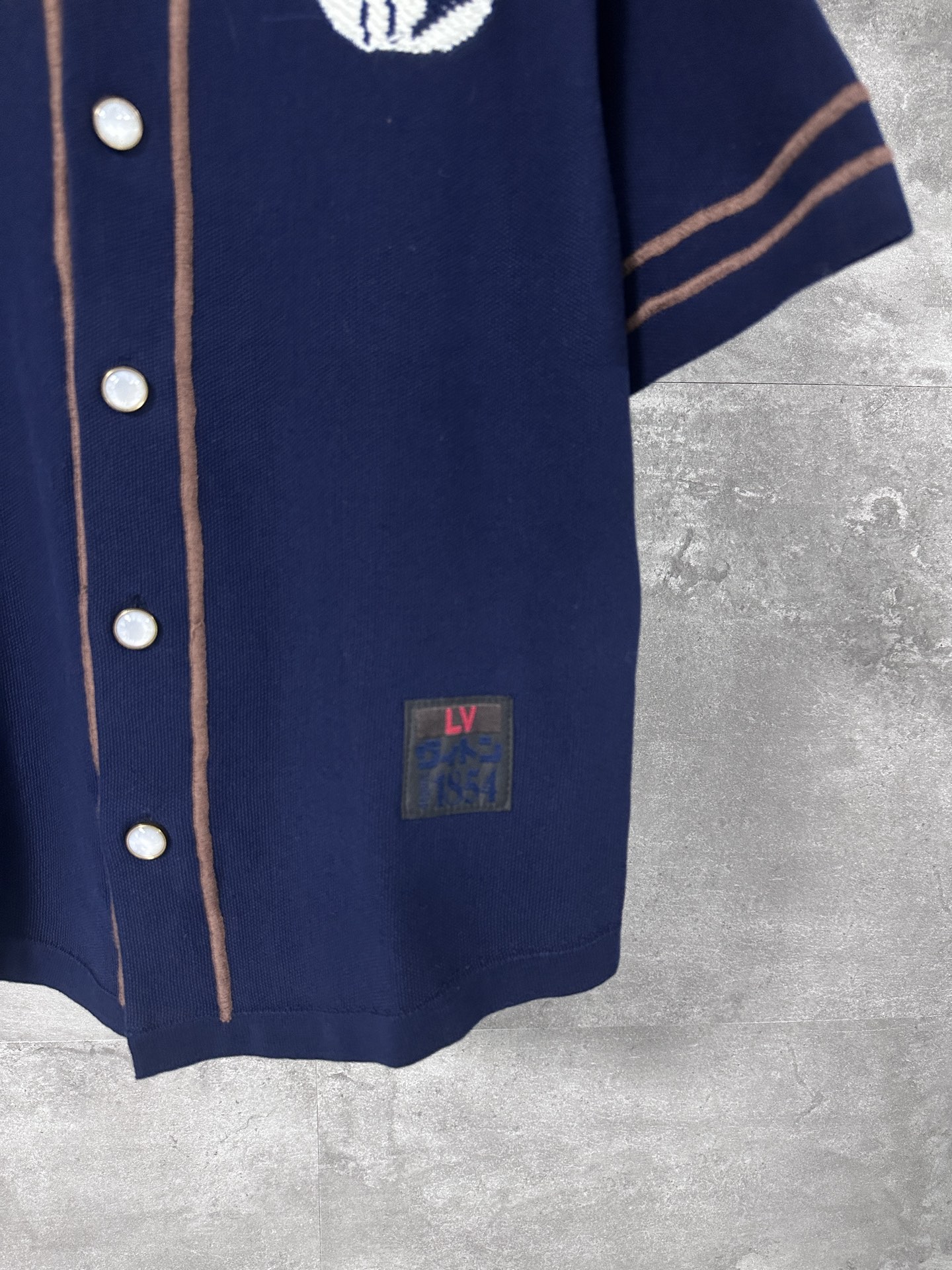 Louis Vuitton knitted short-sleeved baseball shirt（1AIMCQ）