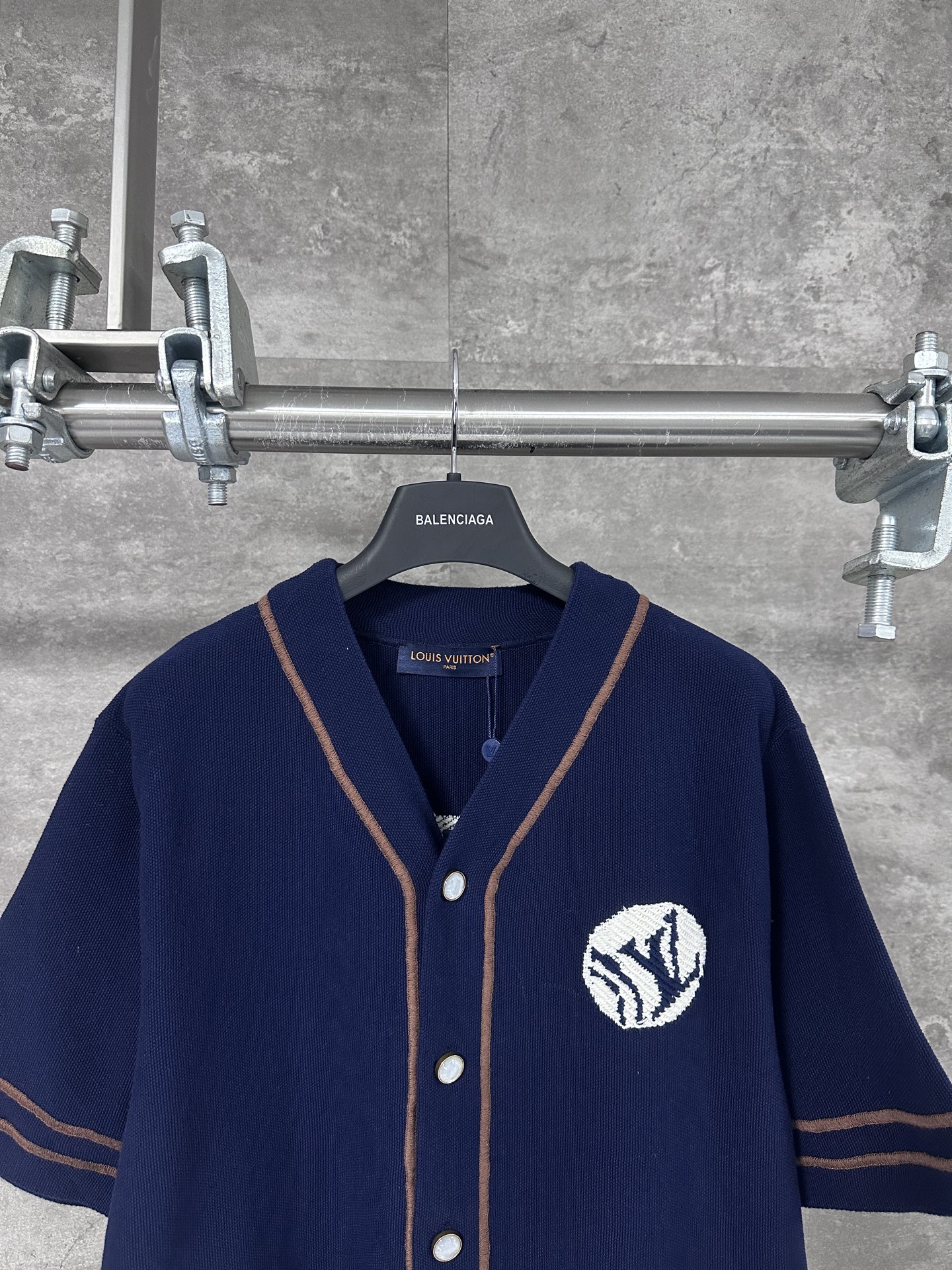 Louis Vuitton knitted short-sleeved baseball shirt（1AIMCQ）