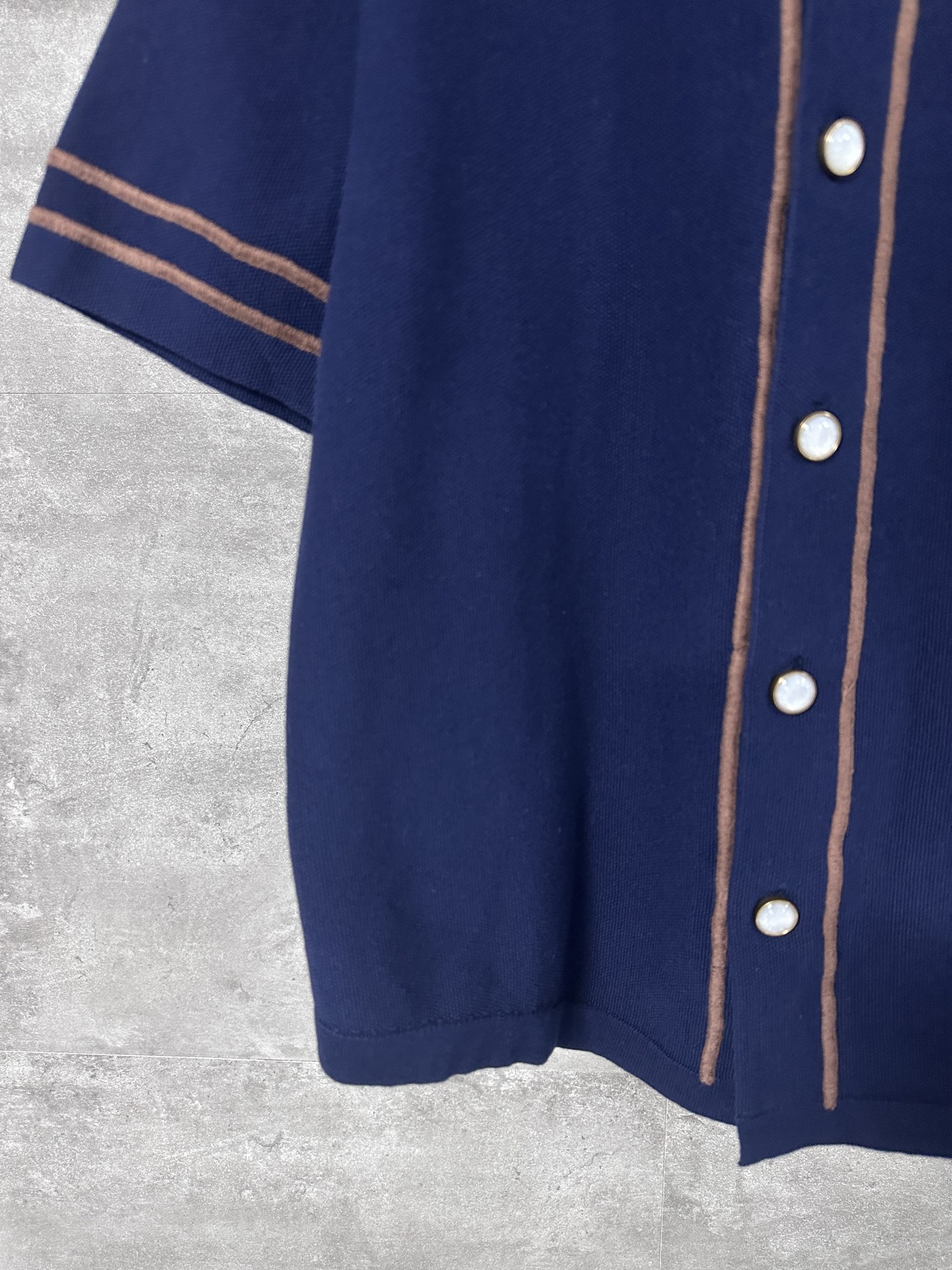 Louis Vuitton knitted short-sleeved baseball shirt（1AIMCQ）