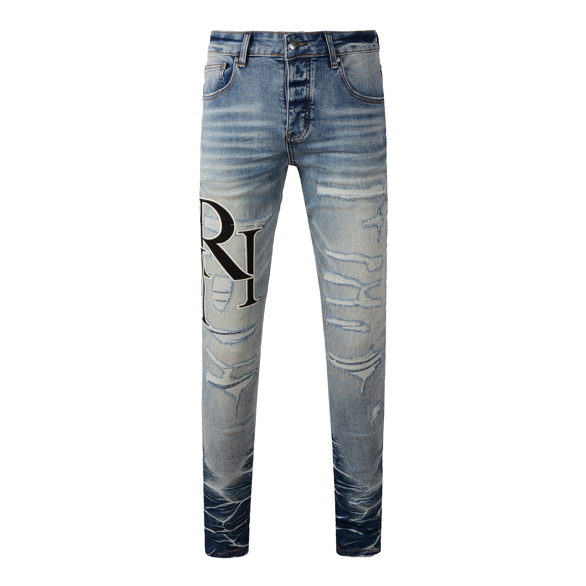 AMIRI Indigo Staggered Jeans (232886M186045）