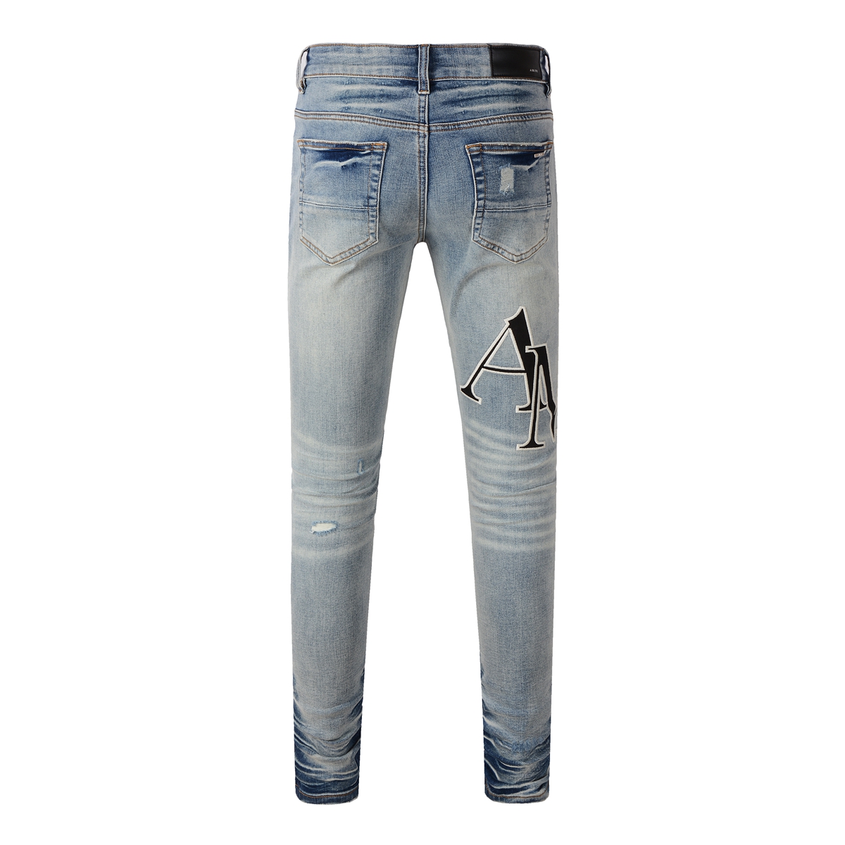 AMIRI Indigo Staggered Jeans (232886M186045）