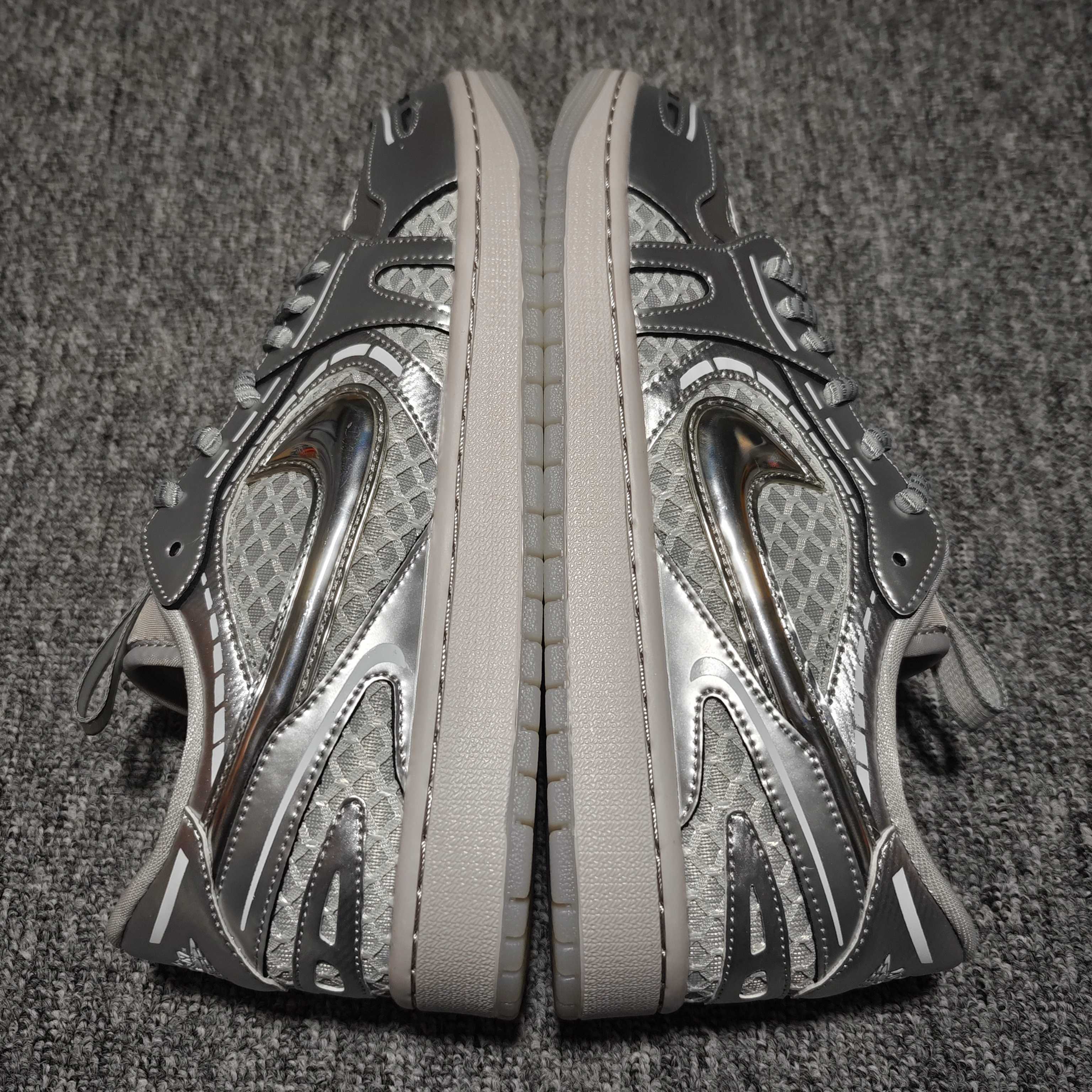 Nike Air Jordan 1 Low Method of Make "Neutral Grey/White/Pewter Grey/Metallic Silver"（HQ2186-002）