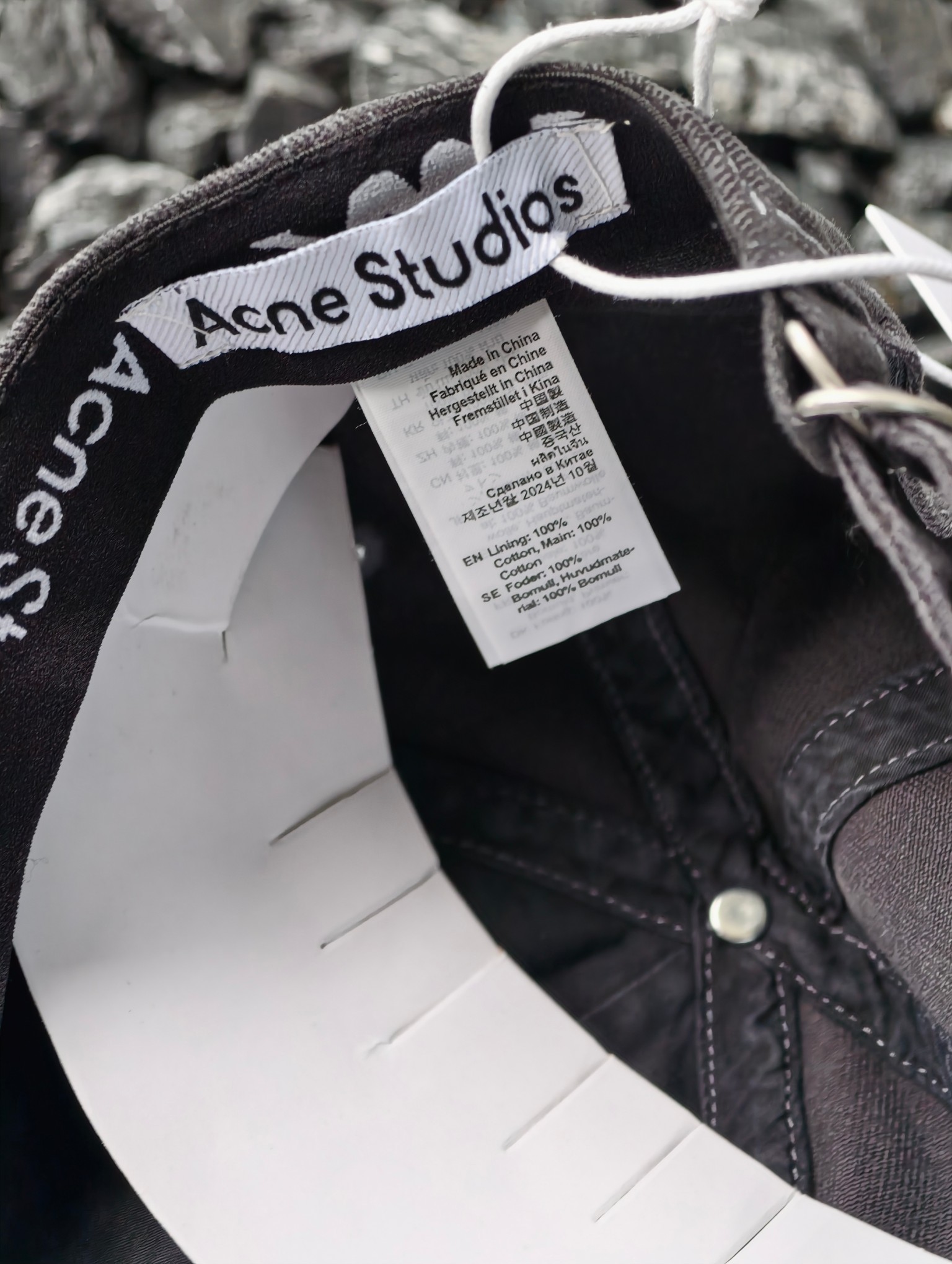 Acne Studios x Kappa Black Twill Logo Hat（C40407-900）