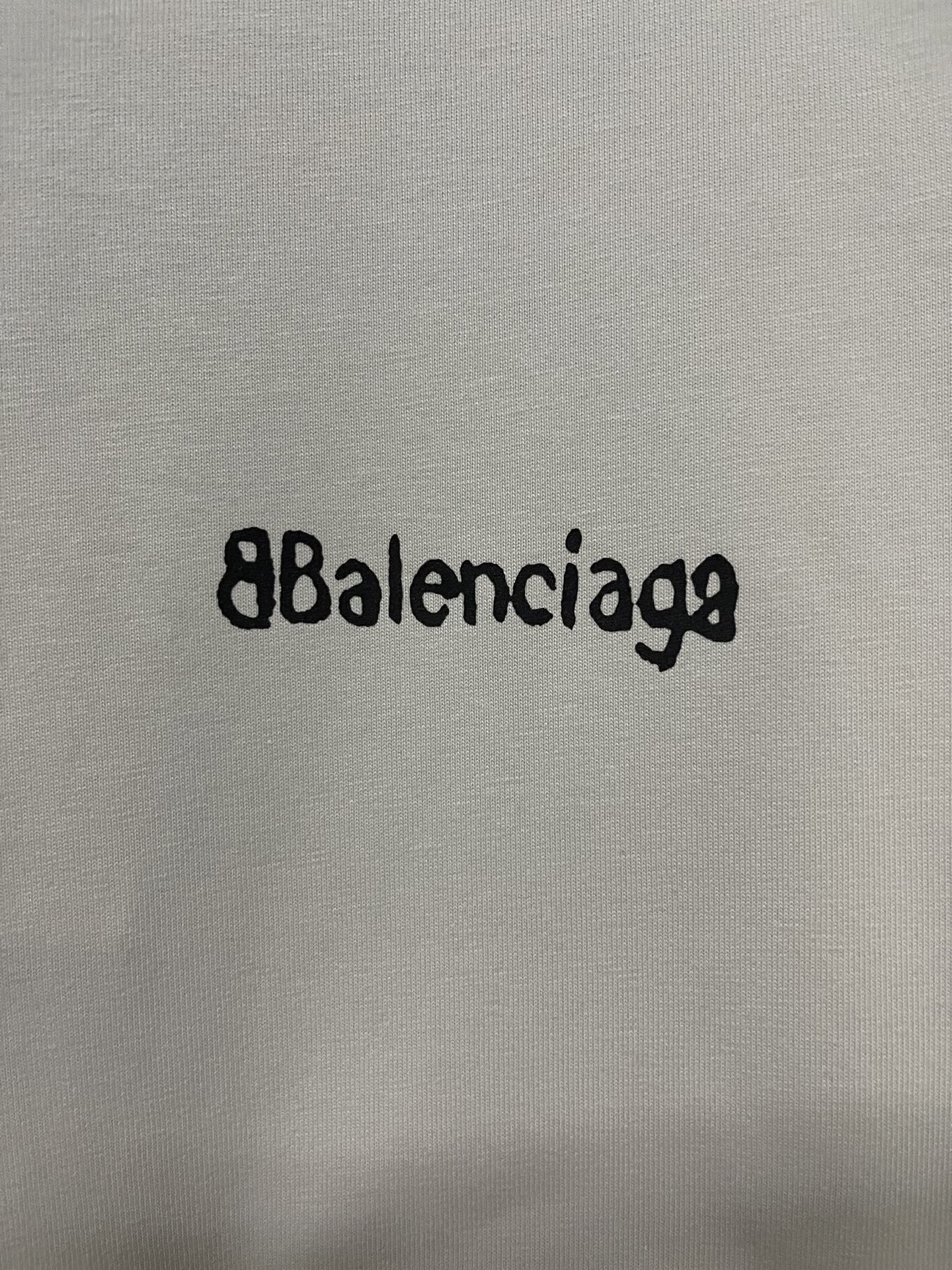 Balenciaga BB Logo T-Shirt 'White'（612966TOVO99081）