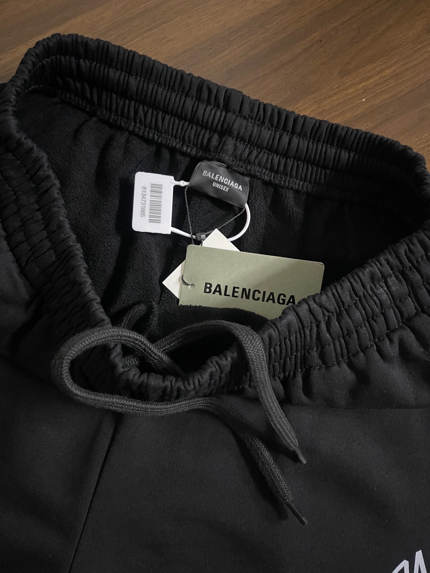 Balenciaga Cities Paris Cotton Sweat Shorts 'Black White' (676137TLVL81070）