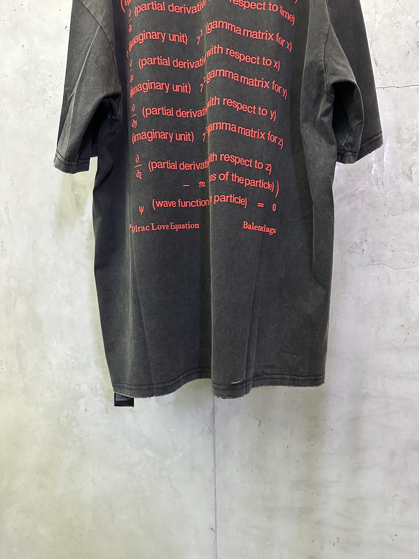 BALENCIAGA Men's Dirac Equation Oversized T-shirt（850345TTVO99300）