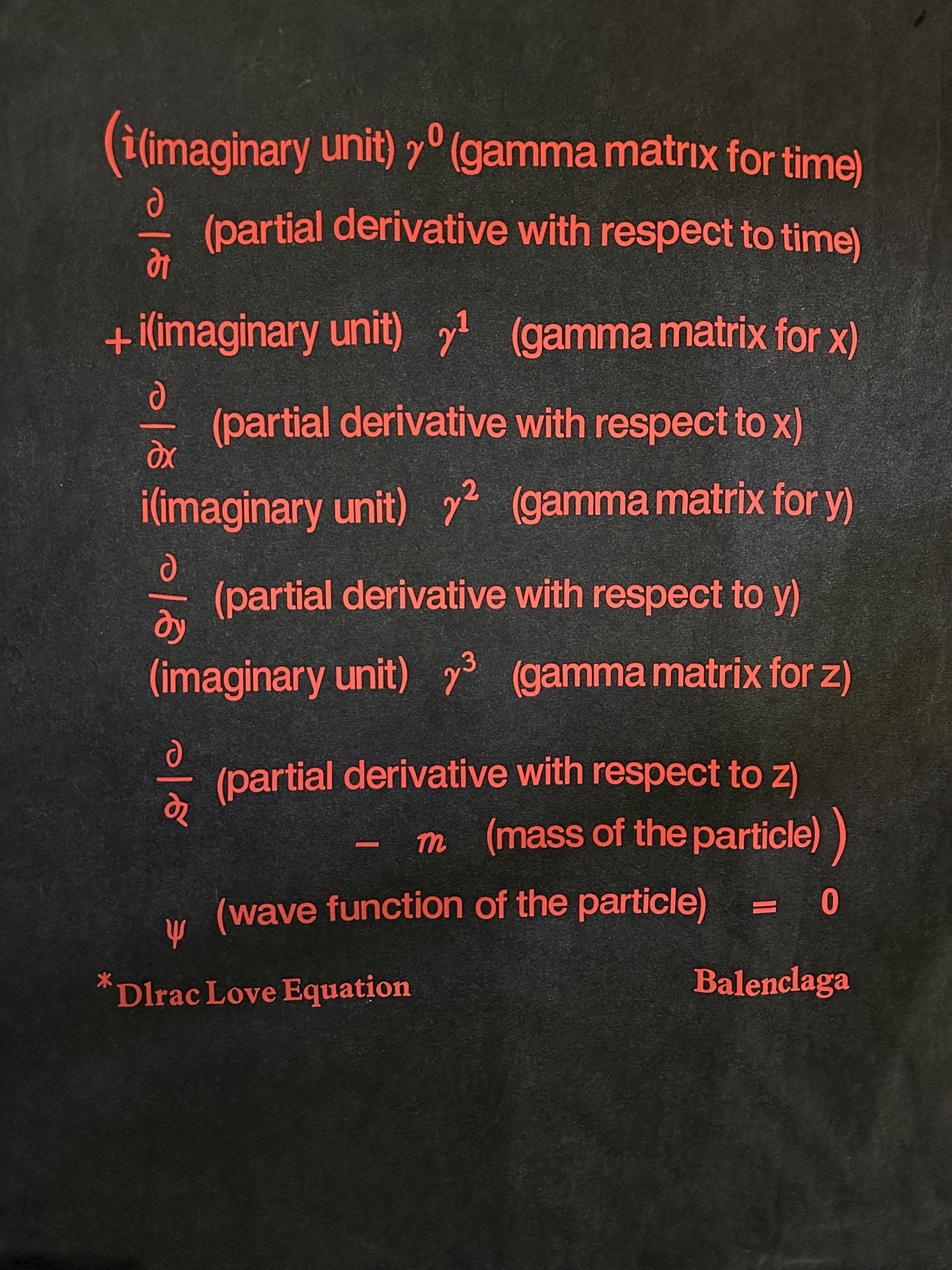 BALENCIAGA Men's Dirac Equation Oversized T-shirt（850345TTVO99300）