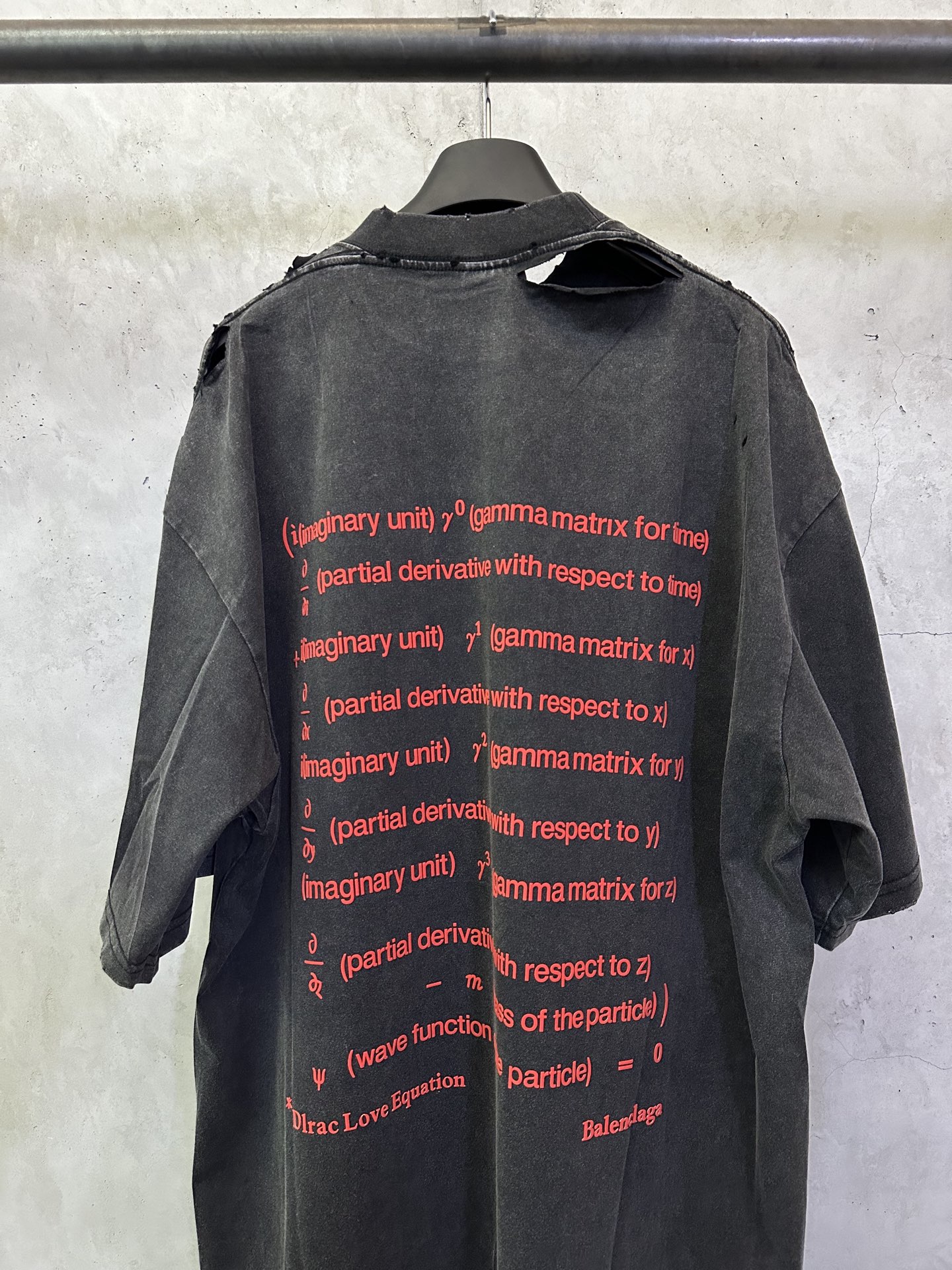 BALENCIAGA Men's Dirac Equation Oversized T-shirt（850345TTVO99300）