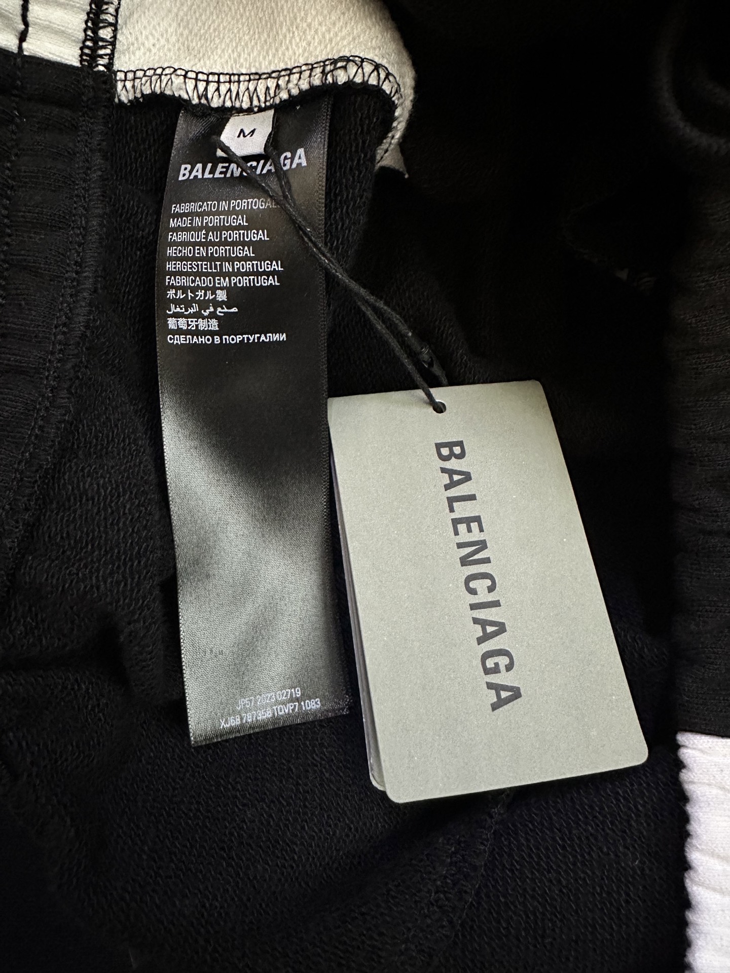 Balenciaga NBA collaboration oversized track pants in black/white（864873TTVV91070）